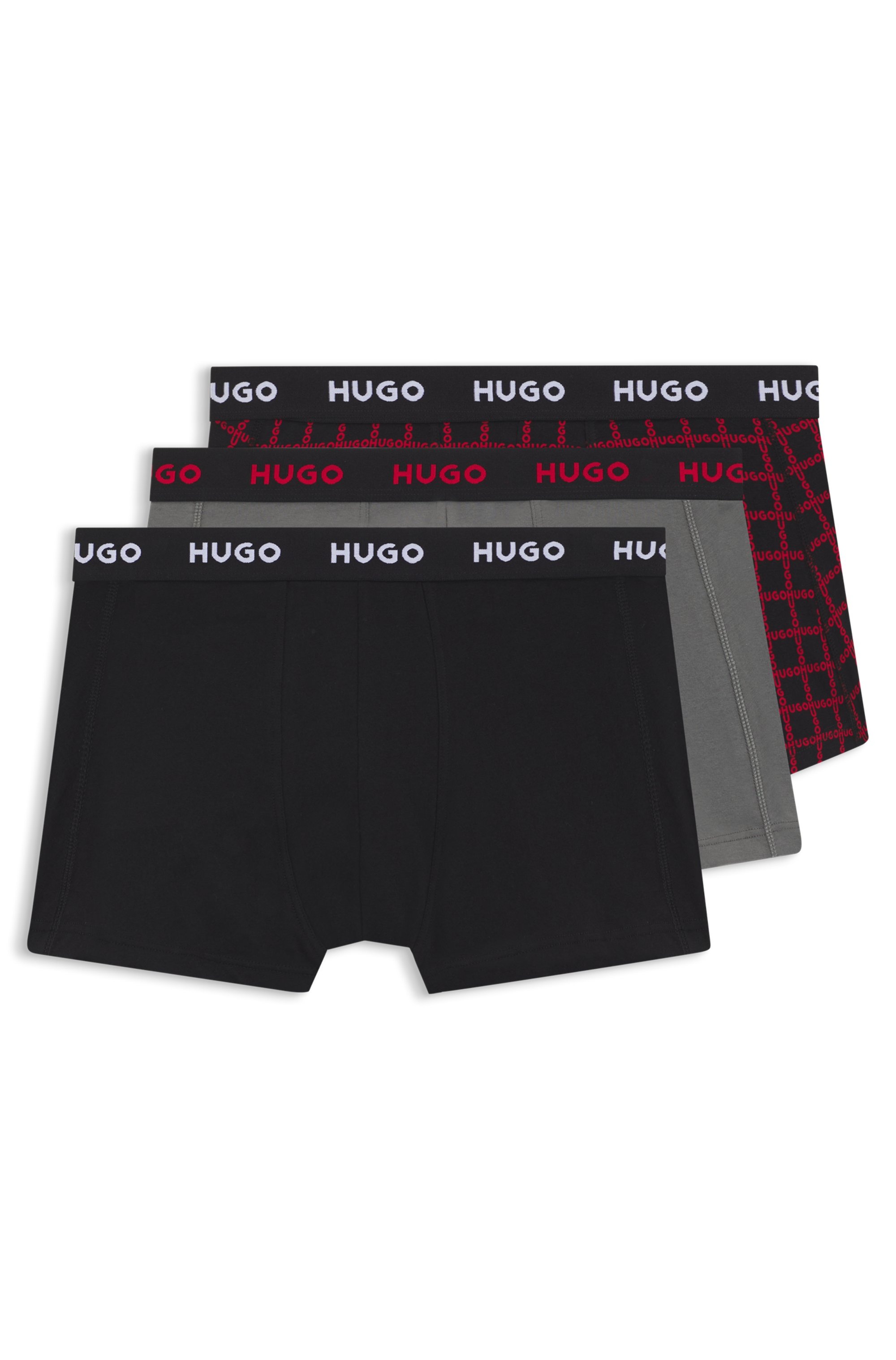 HUGO Underwear Trunk »TRUNK TRIPLET DESIGN«, (Packung, 3 St.), mit Logobund