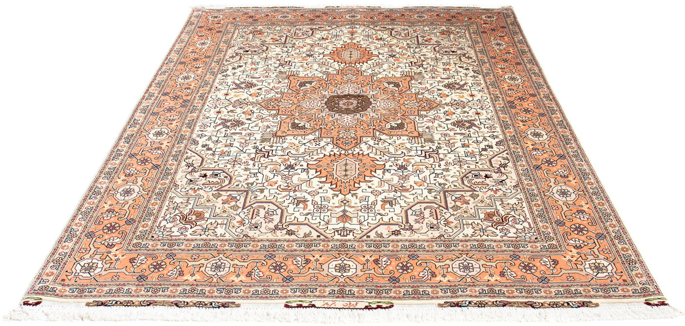 morgenland Orientteppich »Perser - Täbriz - Royal - 208 x 154 cm - beige«, günstig online kaufen