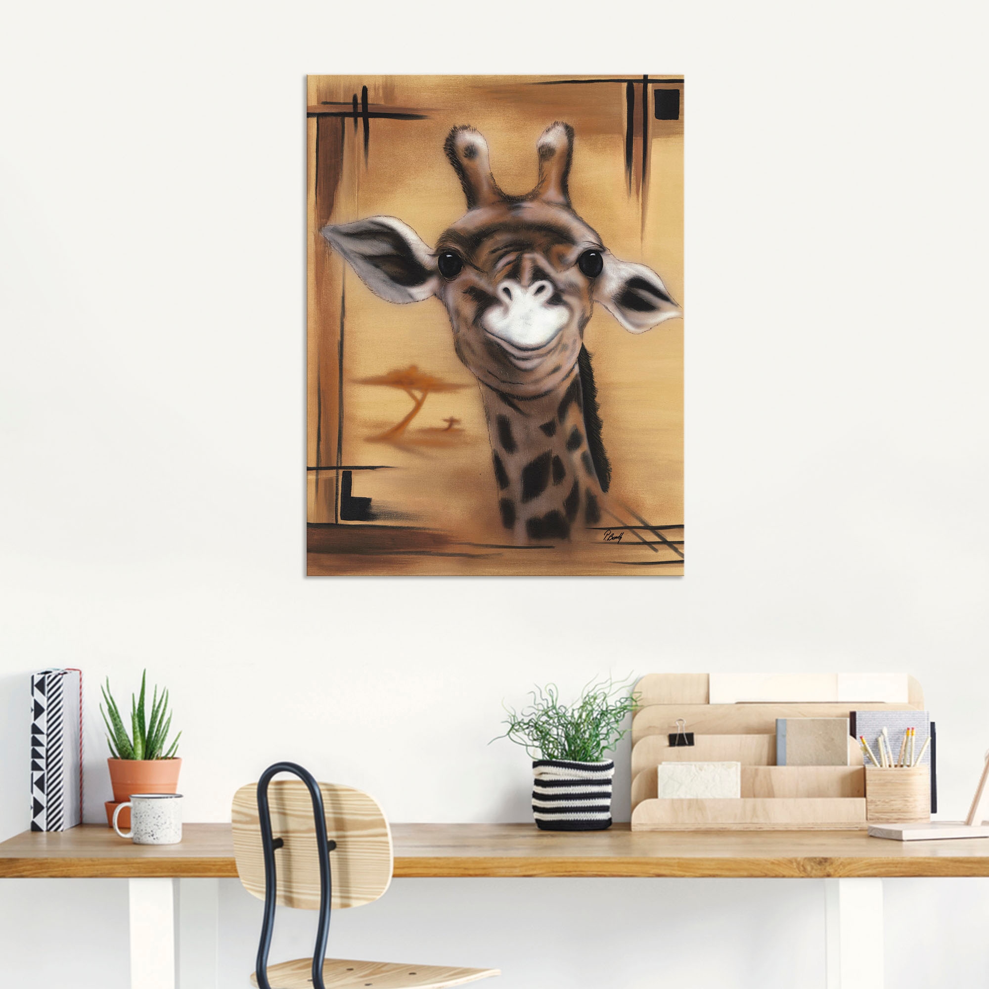 Artland Wandbild »Giraffe«, Giraffen Bilder, (1 St.), als Alubild, Outdoorbild, Leinwandbild in verschied. Größen