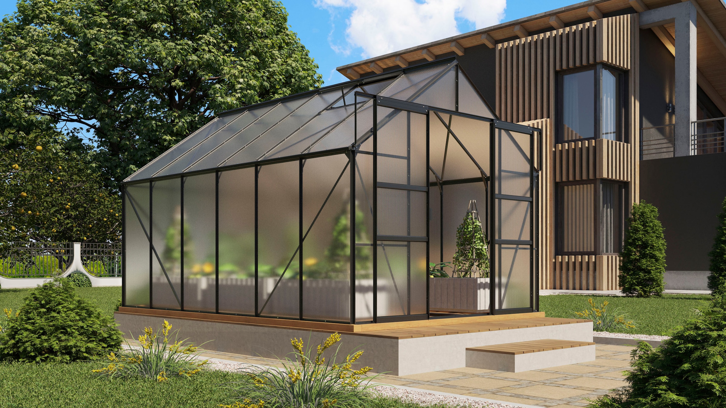 Vitavia Gewächshaus »Mars 9900« Alu-Profile, 4 mm Hohlkammerplatten