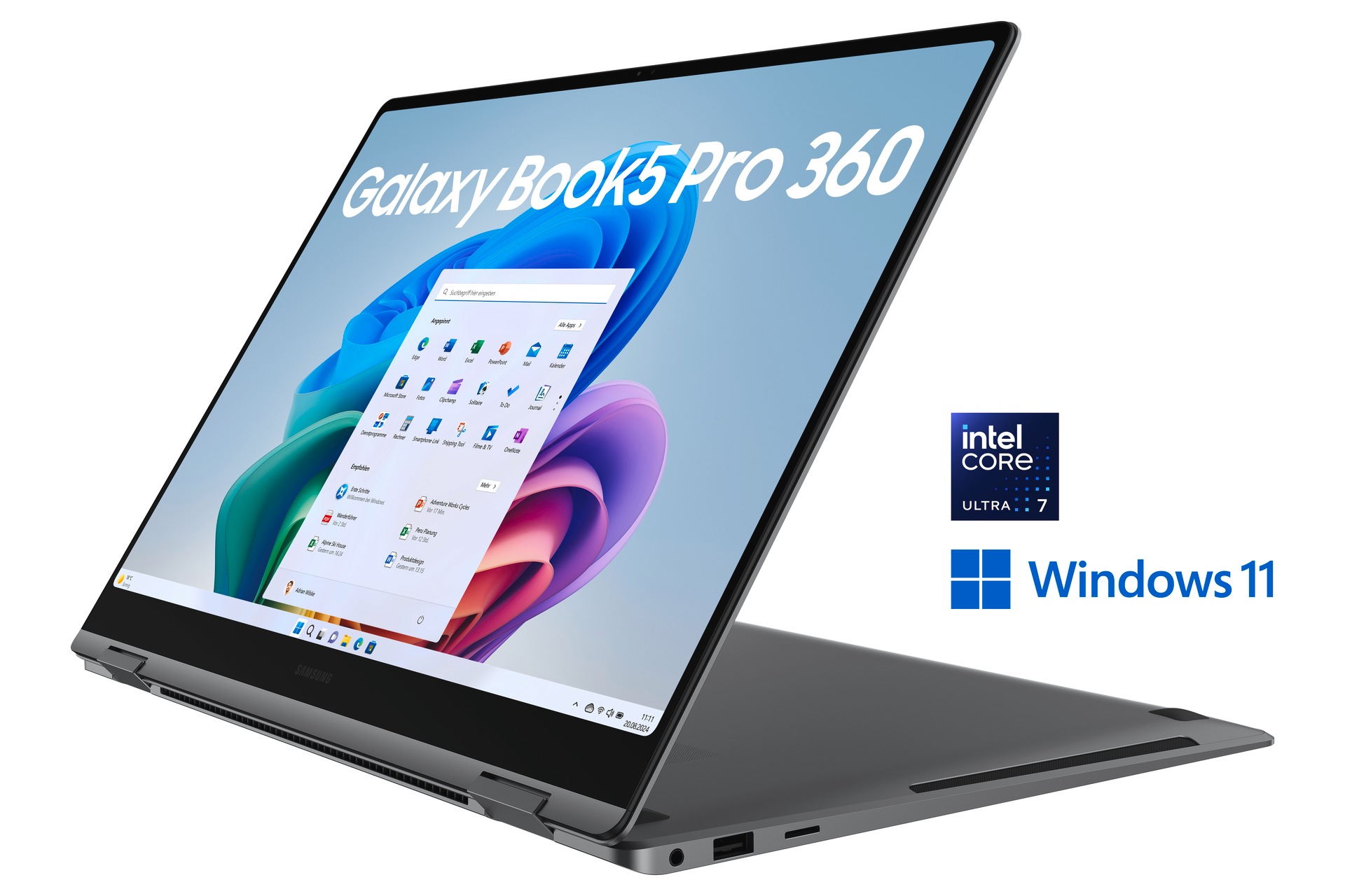 Samsung Notebook »Book5 Pro 360 16'' (NP960Q) Ultra7 16 GB + 1 TB«, 40,6 cm, / 16 Zoll, Intel, Core Ultra 7, ARC, 1000 GB SSD