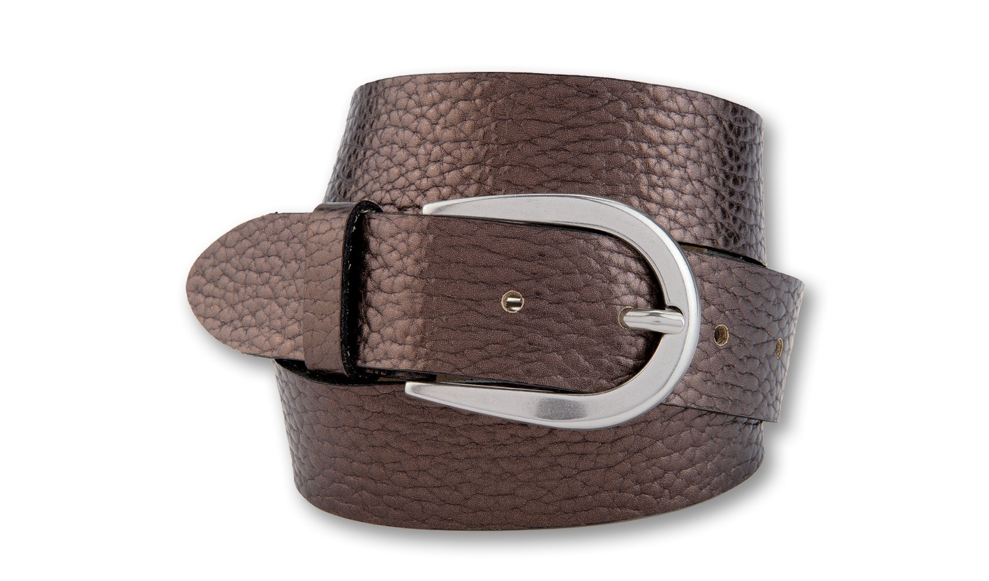 BERND GÖTZ Ledergürtel »Ledergürtel mit metallischem Moonlight-Effekt«