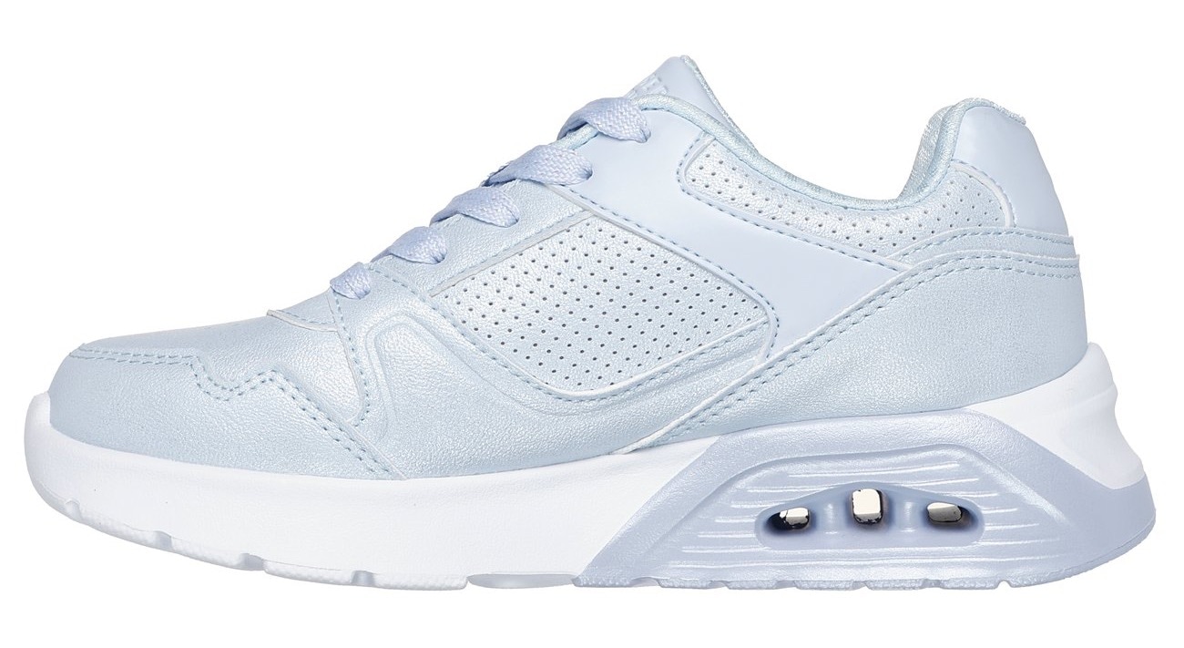 Skechers Sneaker »UNO LITE 2.0«, Schnürschuh mit farbl. Keilsohle, Größenschablone zum Download