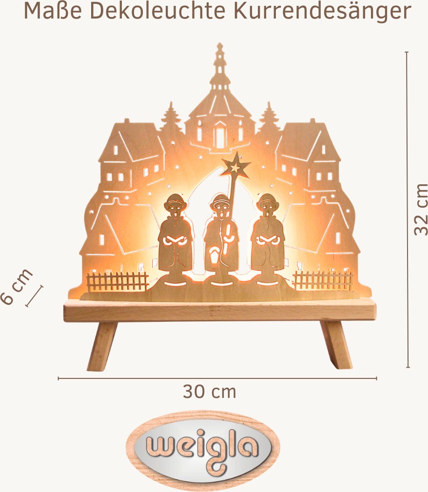 Weigla Lichterbogen »Dekoleuchte aus Holz mit Seiffener Kirche, NATUR, Made günstig online kaufen