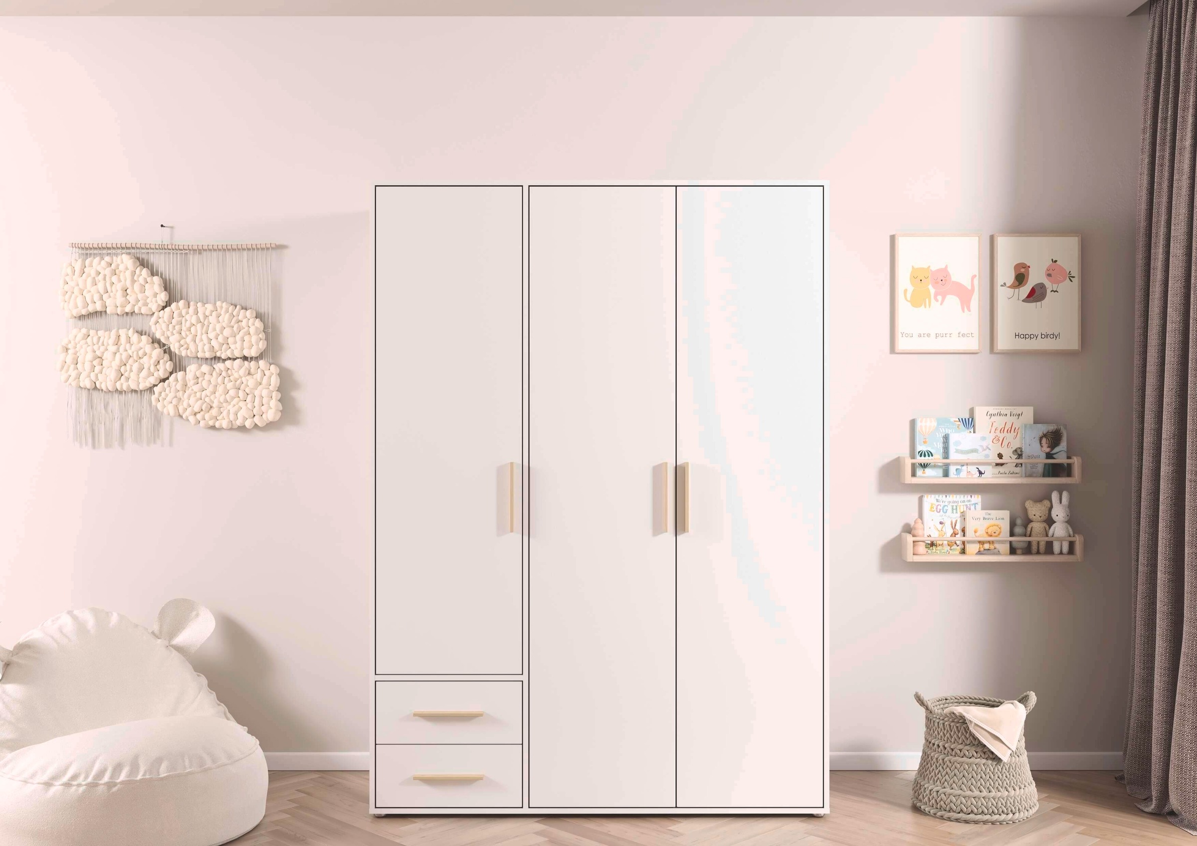 INOSIGN BY RAUCH Kleiderschrank »Schrank Garderobe Schlafzimmer Stauraum PAULLY TOPSELLER Wäscheschrank«, (mit 3 unterschiedlichen Griff-Varianten) 3 Griffvarianten MADE IN GERMANY