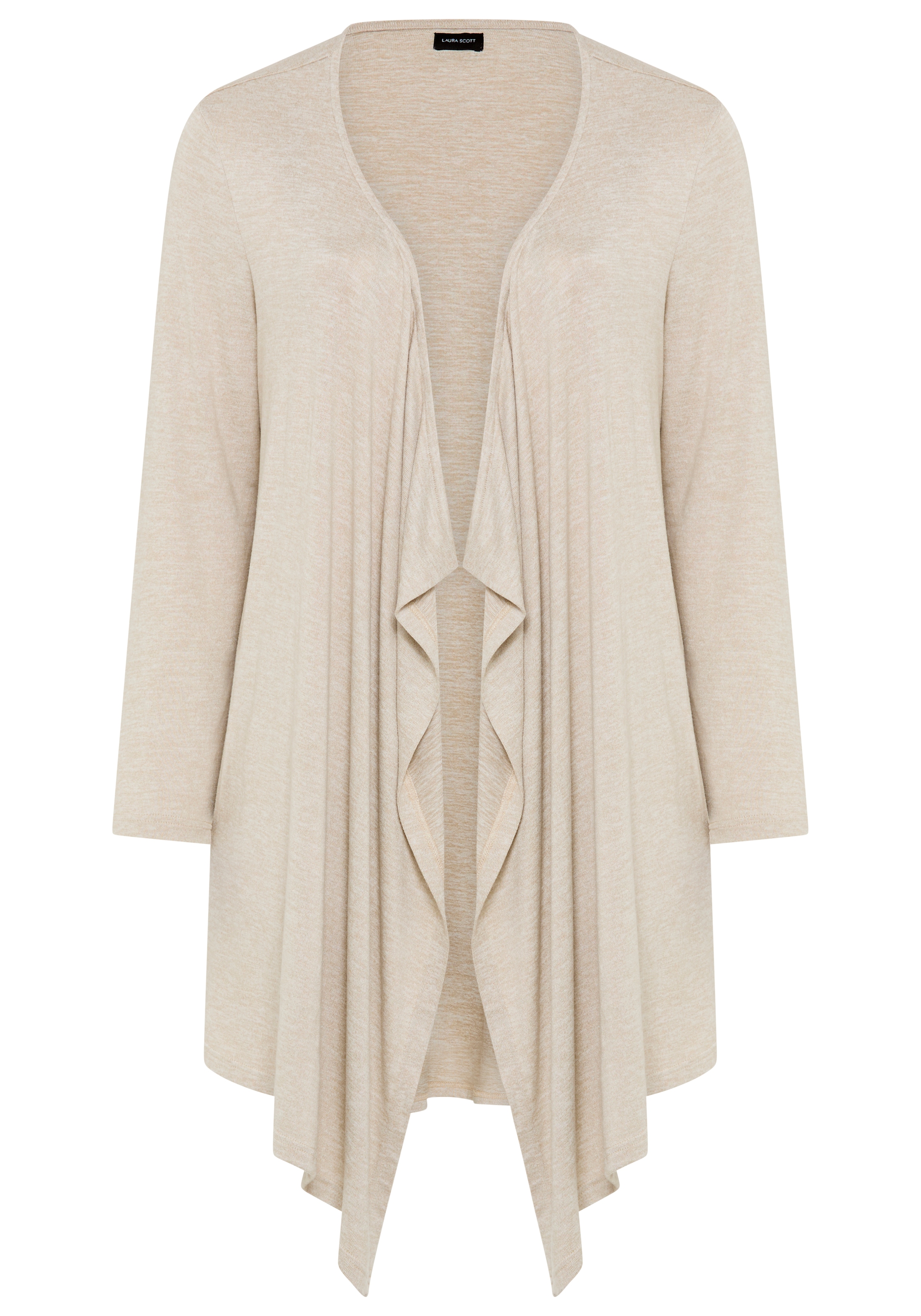 Laura Scott CURVE Strickjacke mit Wasserfallausschnitt, Langarm-Design, figurbetonte Passform