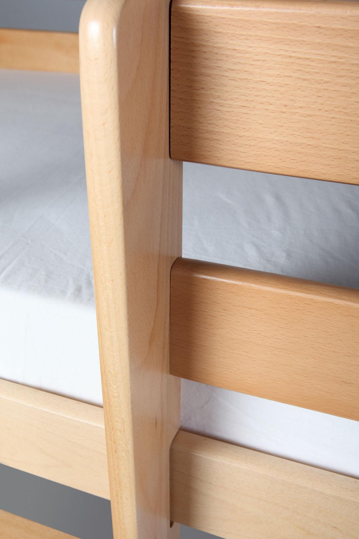 Relita Hochbett »Alex«, LF 90x200 cm, mit Rolllattenrost und Leiter, Buche massiv