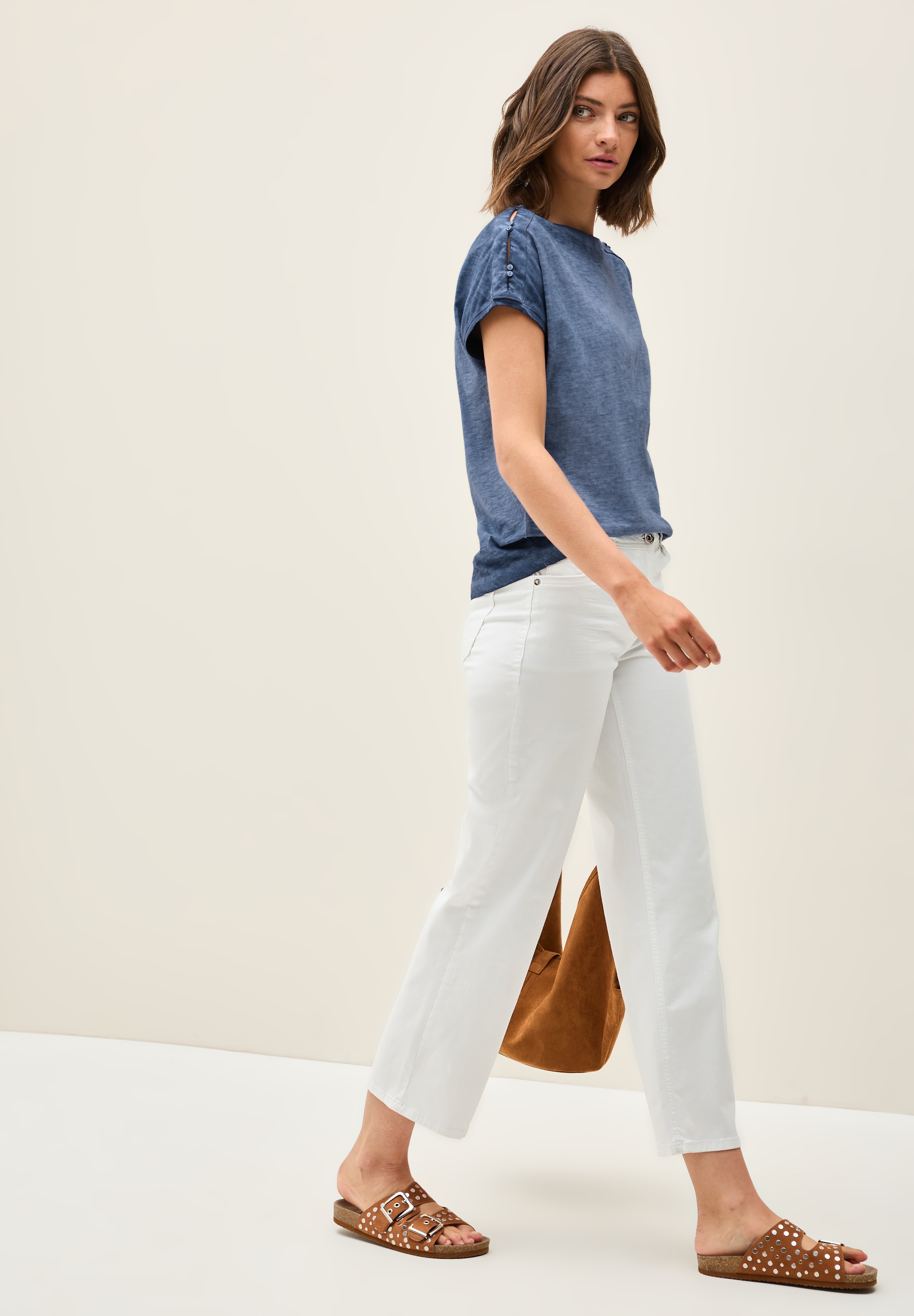 Cecil T-Shirt, mit Knopfdetail