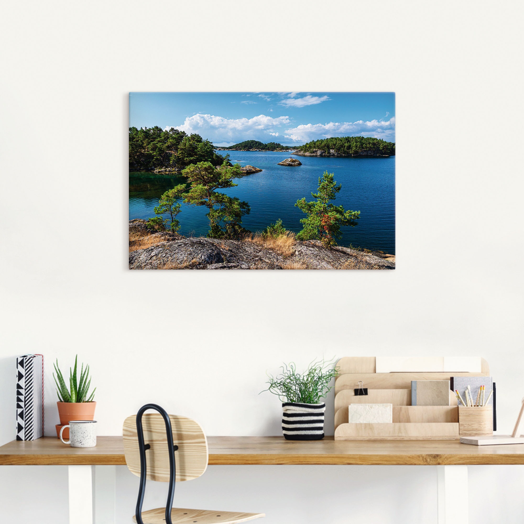 Artland Leinwandbild »Landschaft, Halbinsel Riveneset Norwegen«, Küstenbild günstig online kaufen