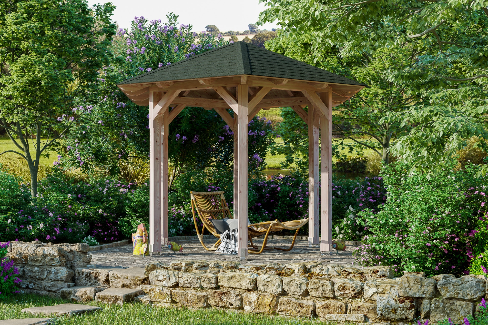 Skanholz Holzpavillon »Colmar 1«, Douglasie, 273 x 236 cm