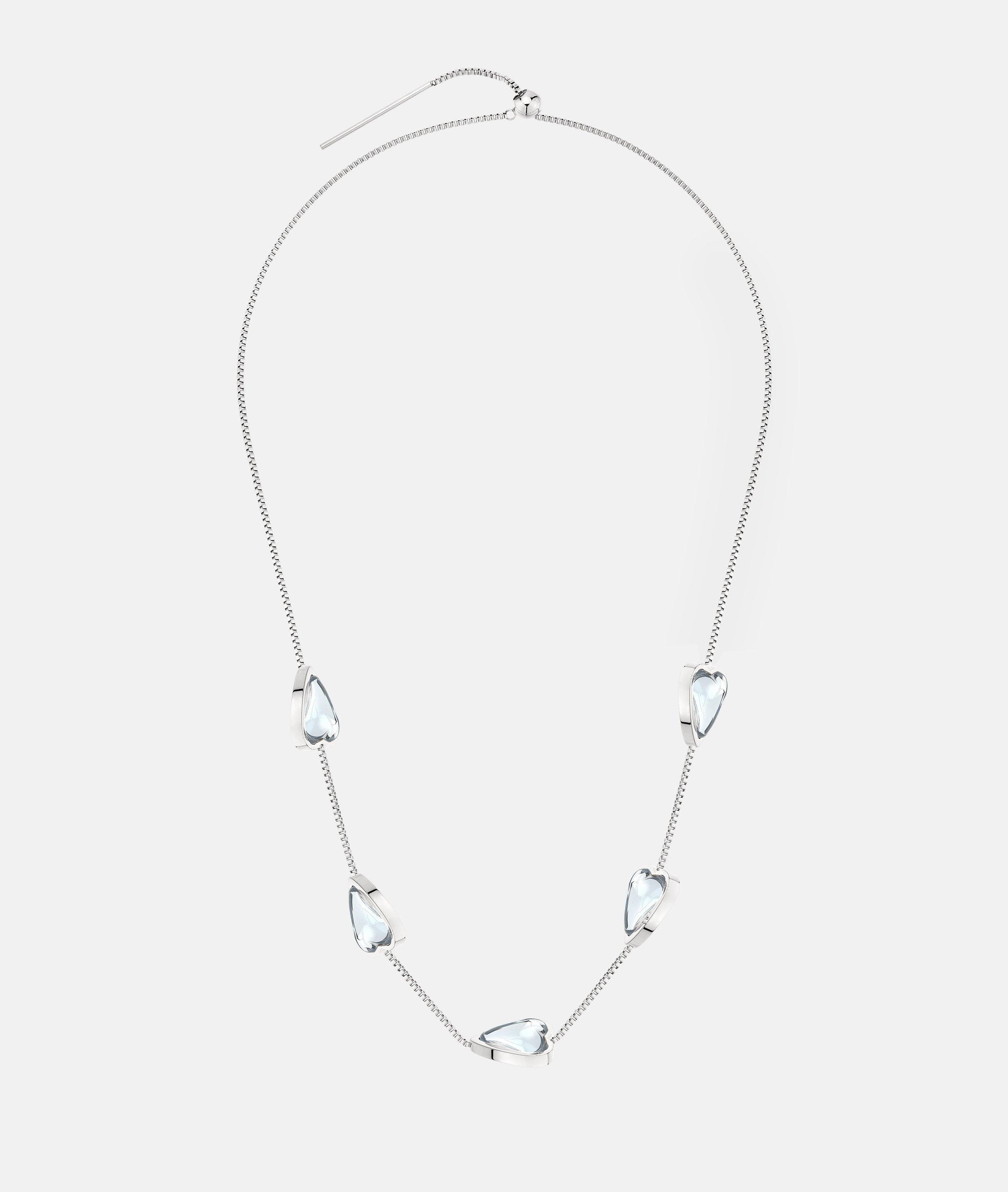 Liebeskind Berlin Edelstahlkette »Schmuck Geschenk Halskette Glass Heart« mit Glasstein