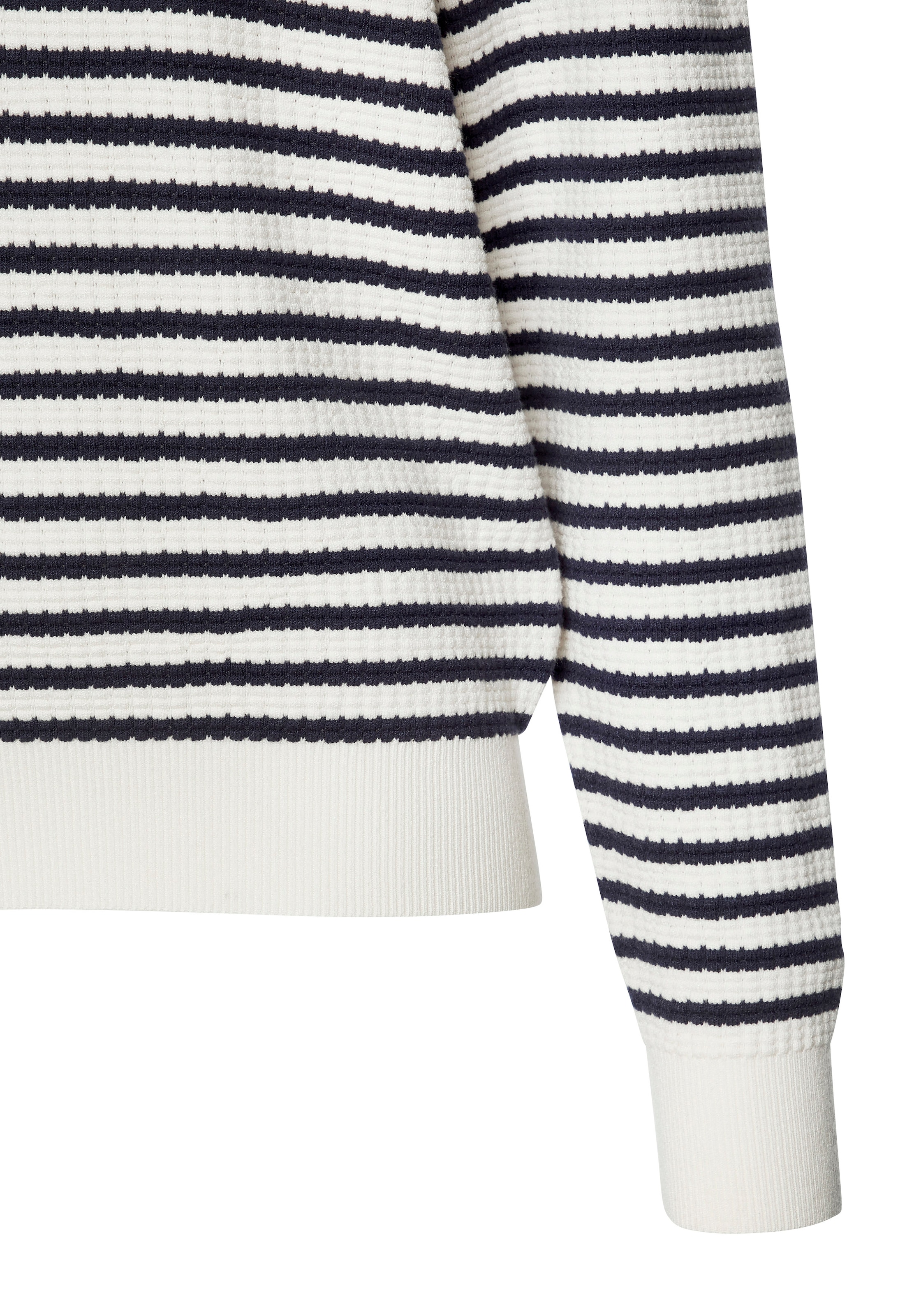 French Connection Sweater , Maritimer Streifenlook aus soften Strukturstrick, Loungewear

