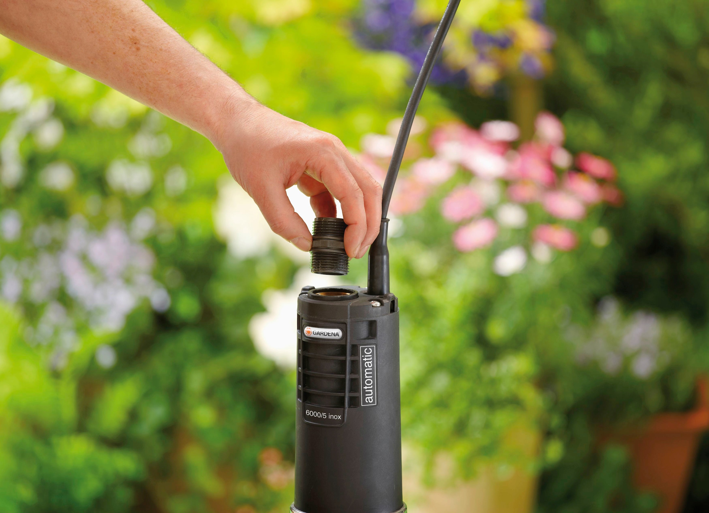 GARDENA Tiefbrunnenpumpe »6000/5 inox automatic, 1499-20«, 6000 l/h max. Fördermenge