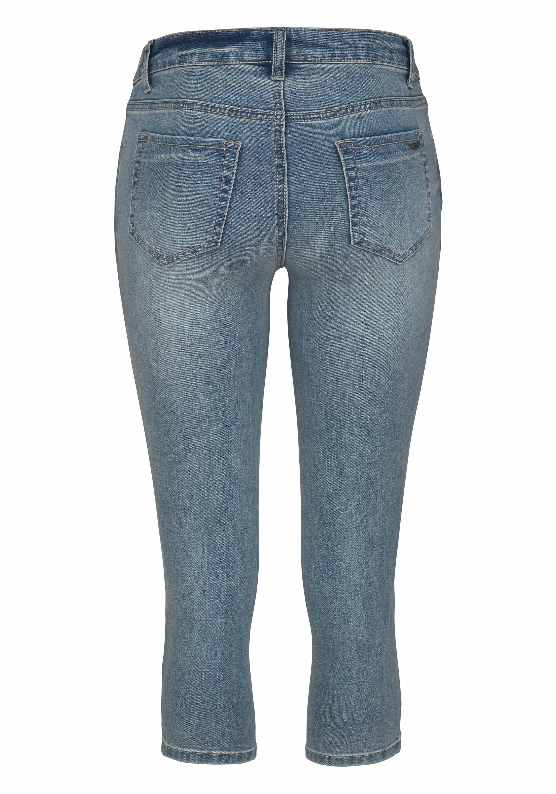 Arizona Caprijeans »Ultra-Stretch«, extra-enger Schnitt, modischer Beinabschluss mit Schlitz