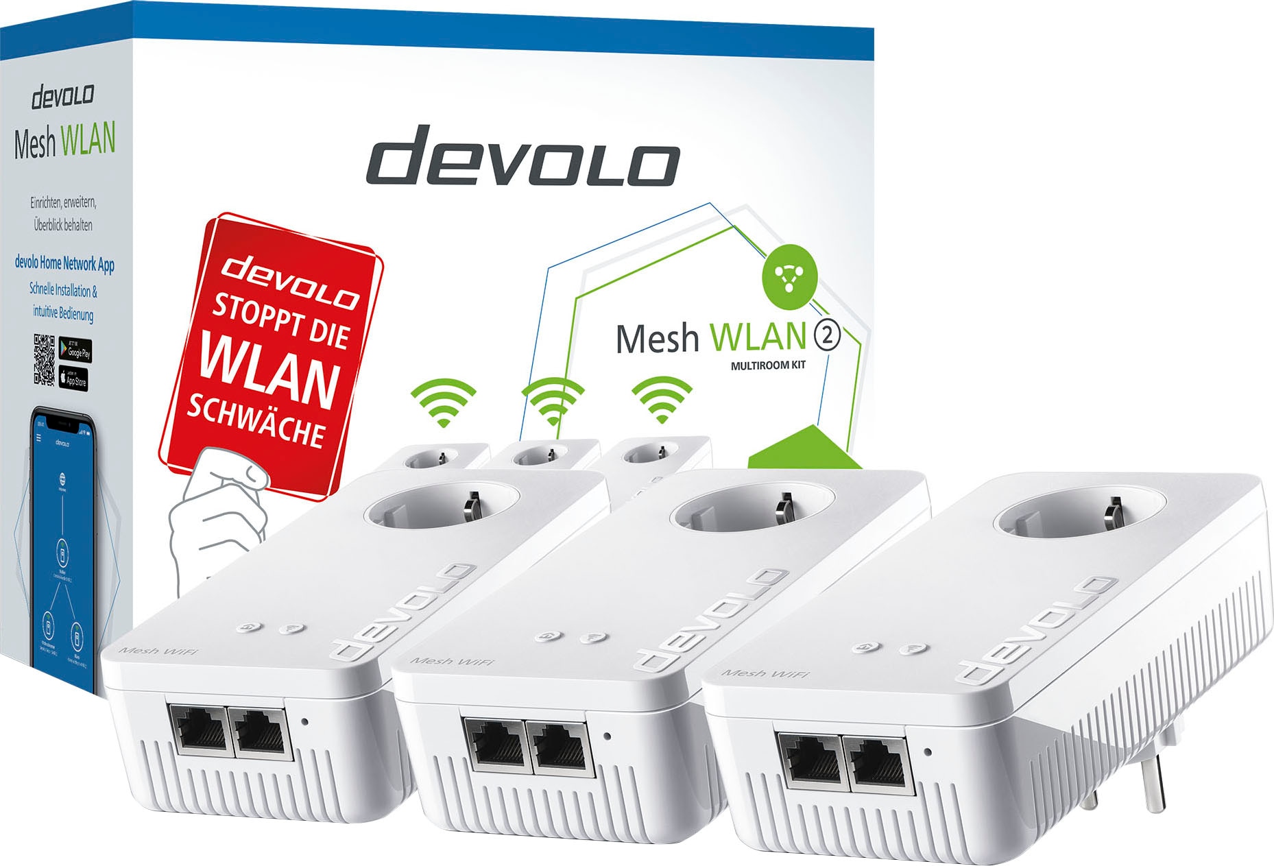 DEVOLO jetzt Kit« Multiroom im Netzwerk-Switch 2 WLAN %Sale »Mesh