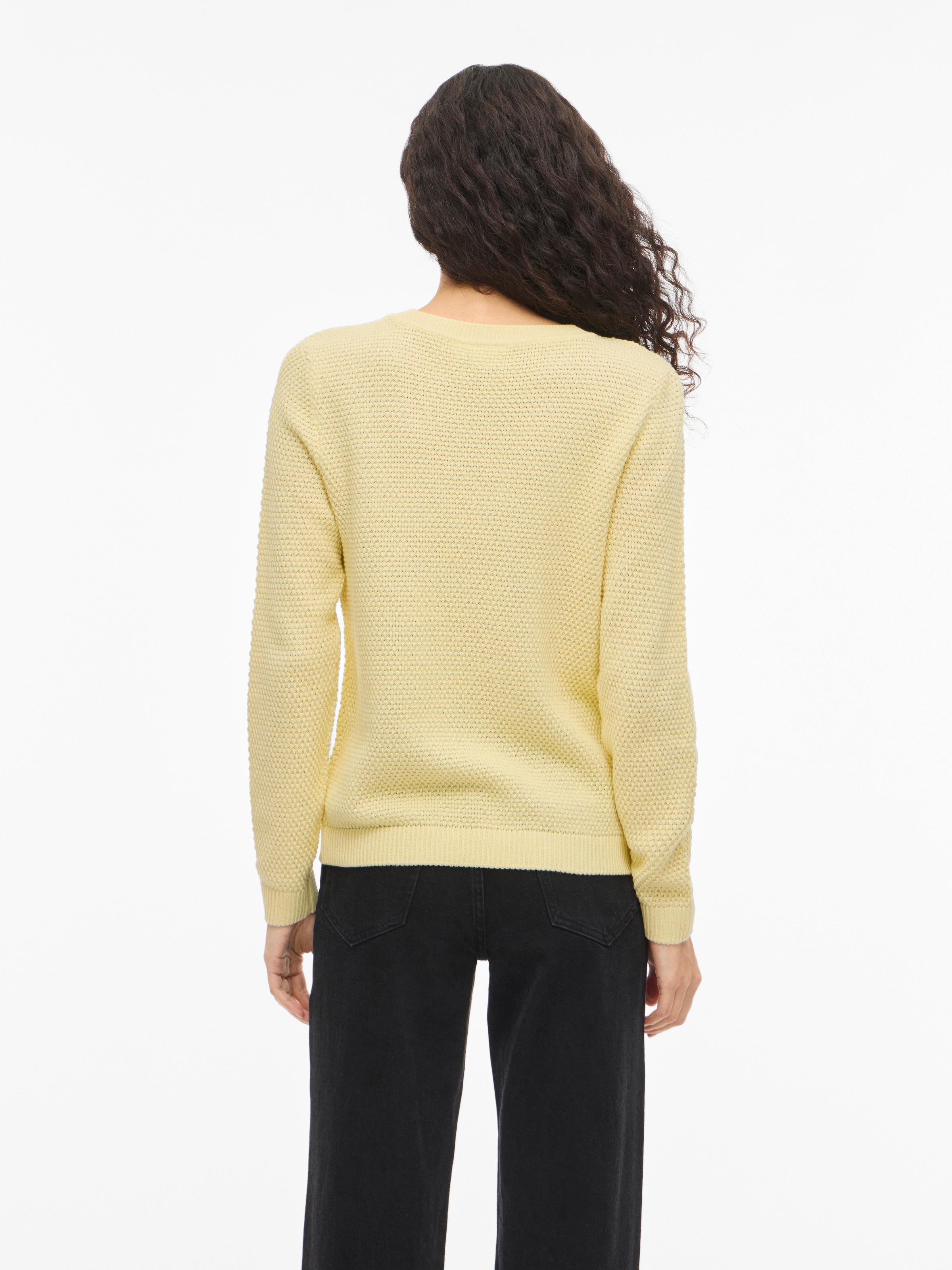 Vila Rundhalspullover »VIDALO O-NECK L/S KNIT TOP- NOOS« Baumwolle, regular fit