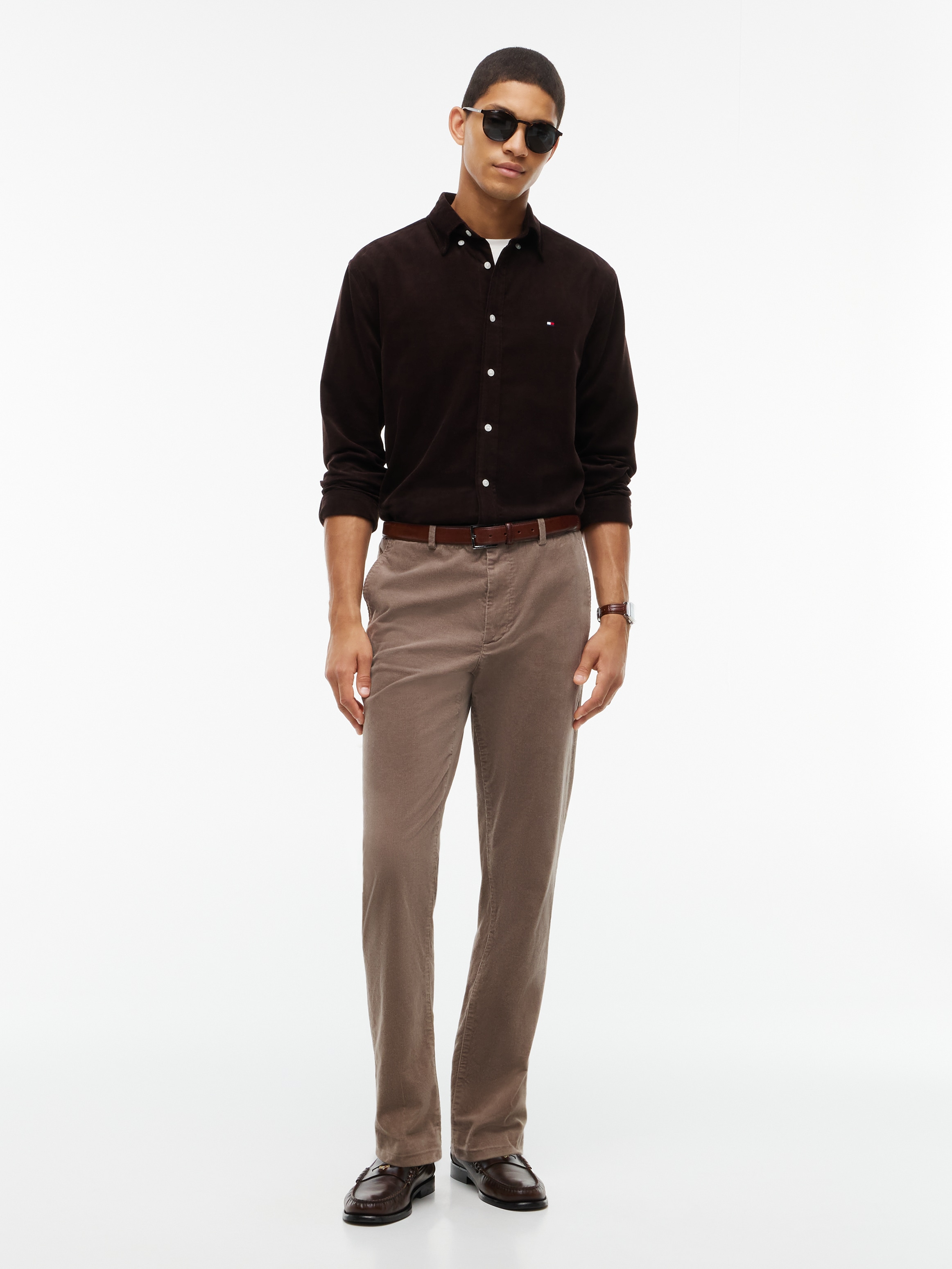 Tommy Hilfiger Chinohose »DENTON FINE CORDUROY«  Slim Straight Leg Fit