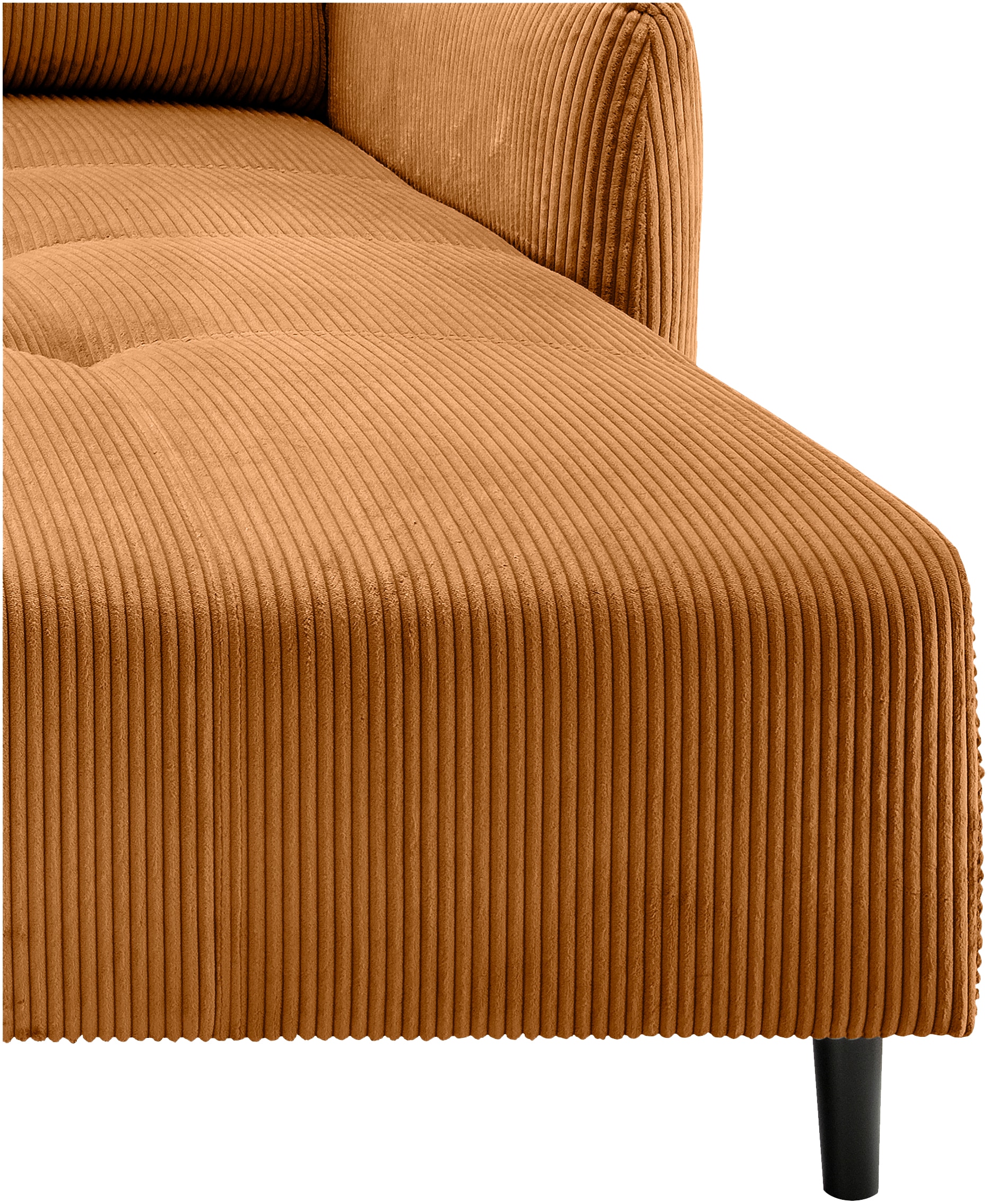 INOSIGN Ecksofa »Mara, L-Form, aktueller Cord Bezug und tolle Farben, schmale Armlehnen«, whlw. mit Bettfunktion,Recamiere links/rechts montierbar, Breite 238cm