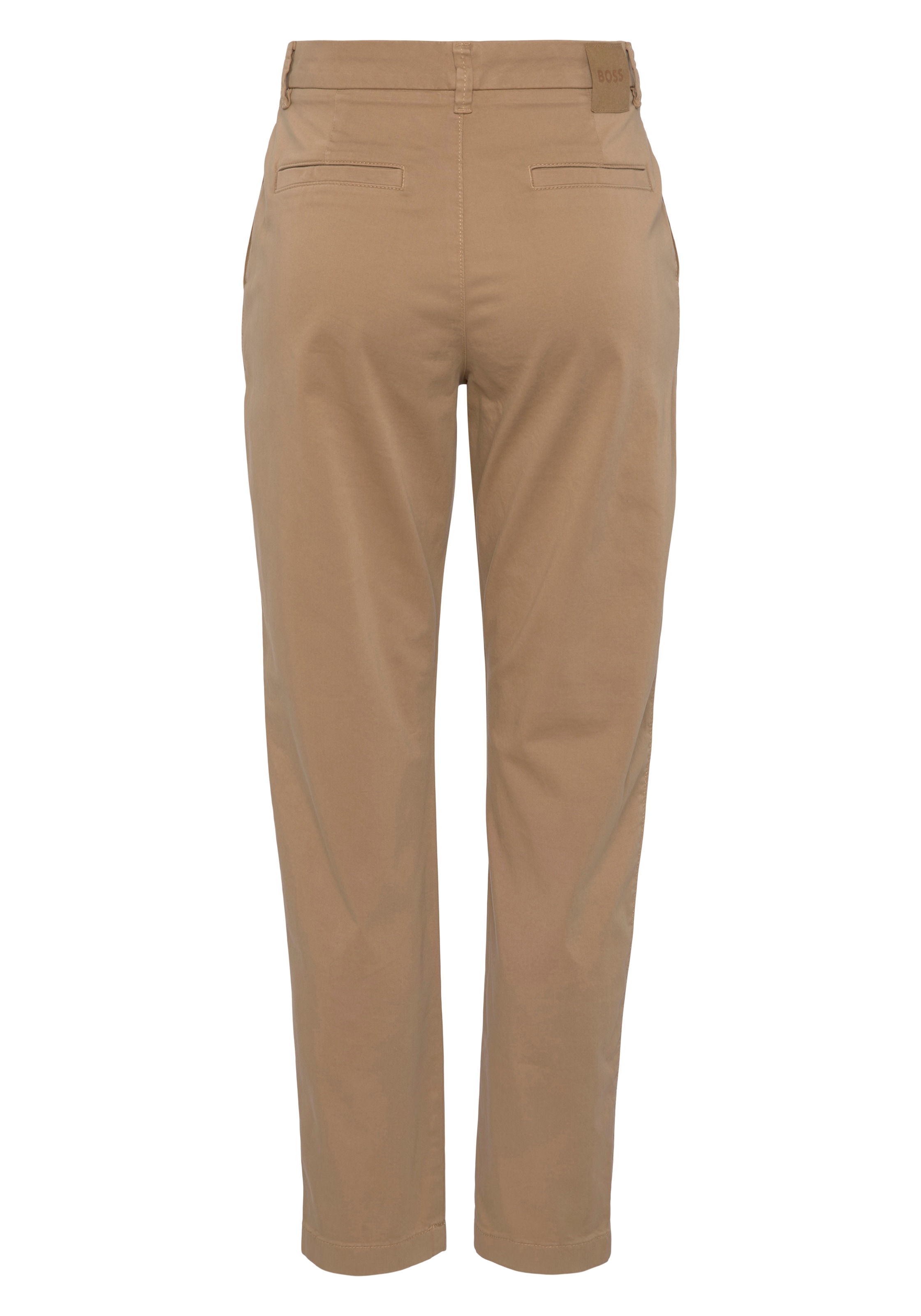 BOSS ORANGE Webhose »Tachini Premium Damenmode«, mit Leder-Brandlabel am hinteren Bundabschluss