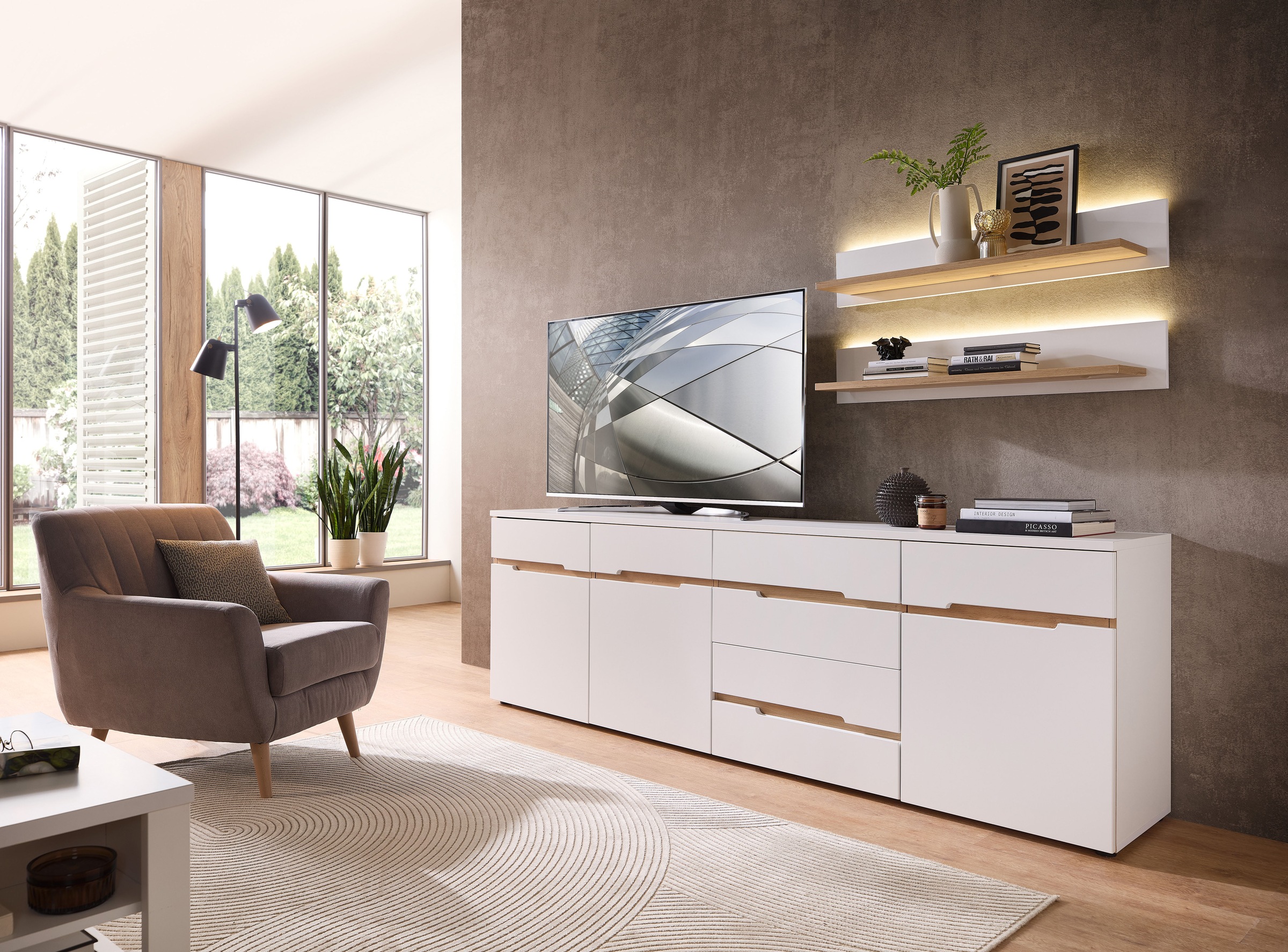 Innostyle Wandboard »Memphis 2er Set Wandboard, 100x15x23cm (B/H/T)«, LED-Beleuchtung