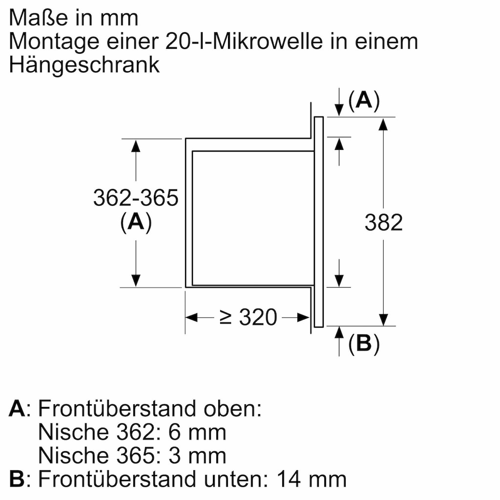 SIEMENS Einbau-Mikrowelle »BF523LMB3/BF523LMW3«, 800 W
