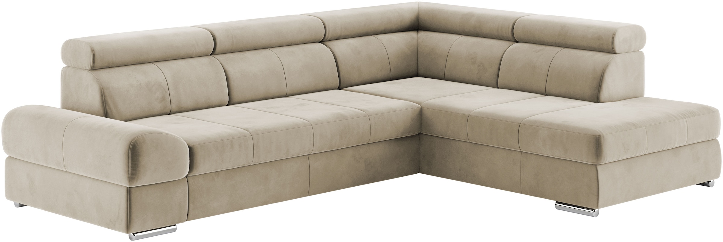 sit&more Ecksofa »Broadway L-Form«, mit verstellbaren Kopfteilen, wahlweise mit Bettfunktion