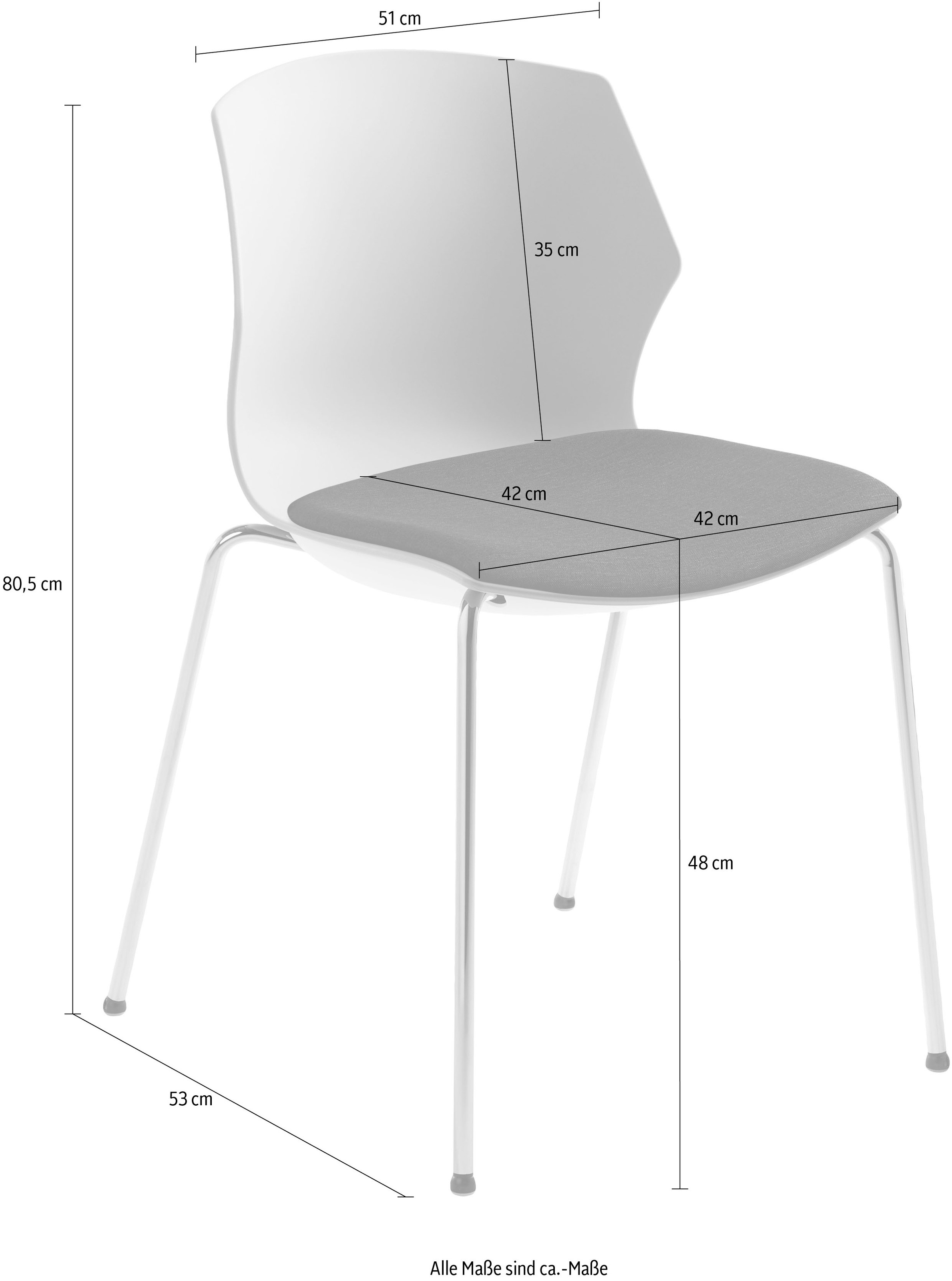 Mayer Sitzmöbel Stapelstuhl »Stapelstuhl myPRIMO« () stapelbar günstig online kaufen