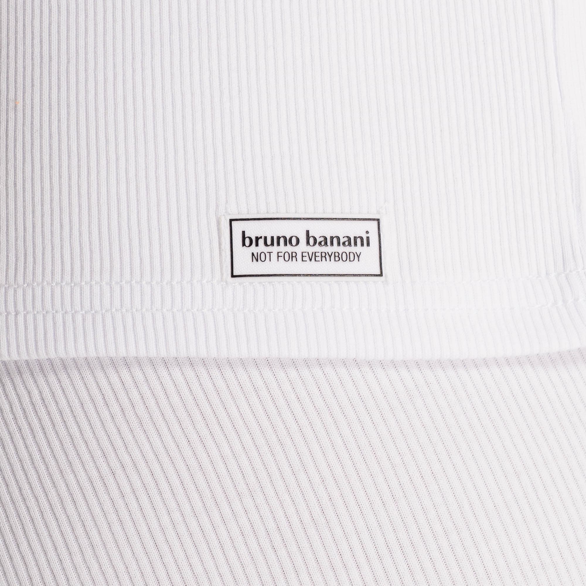 Bruno Banani V-Shirt »FINE RIB« Feinripp, Kurzarm, V-Neck, Cotton-Mix