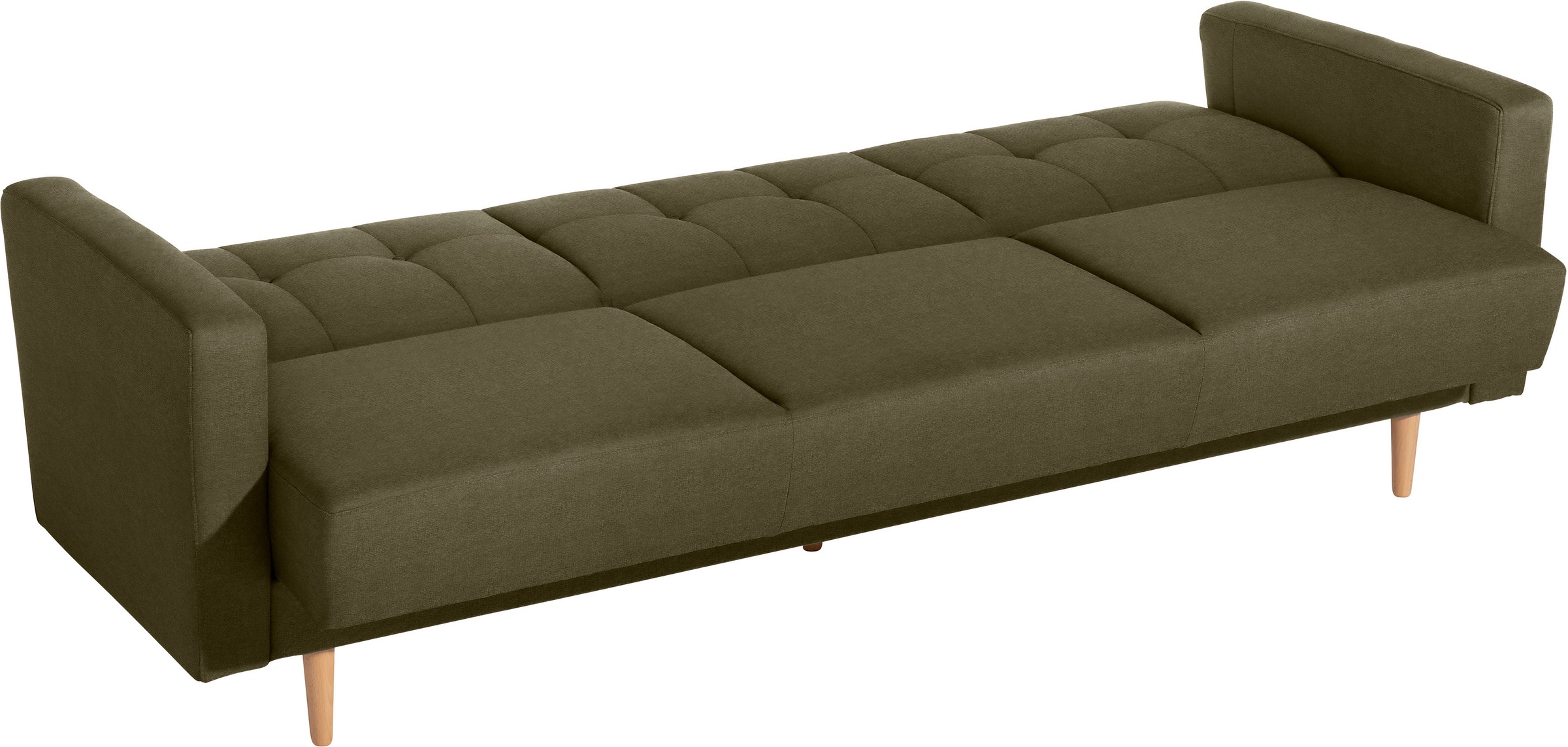 Max Winzer® 3-Sitzer »Jesper Kippcouch mit komfortablem Federkern, klassisch und modern«, Schlafsofa mit Knopfheftung im Rücken, inklusive Bettkasten