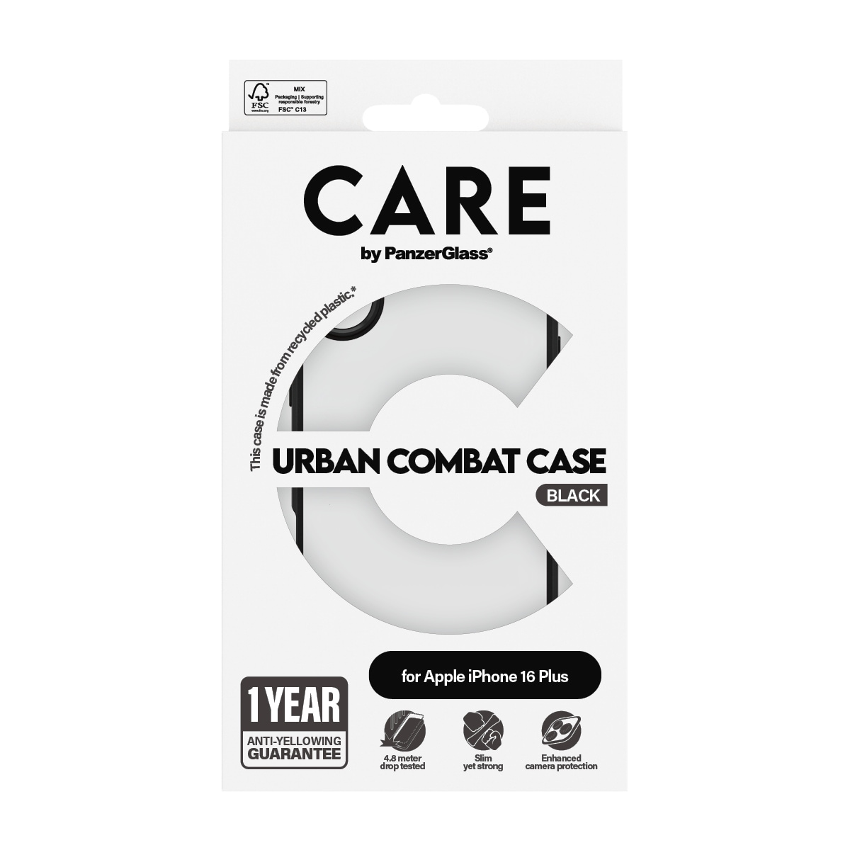 CARE by PanzerGlass Handyhülle »Urban Combat Case für Apple iPhone 16 Plus« Smartphones Backcover, Schutzhülle, Handyschutzhülle, Case, Schutzcase, stoßfest