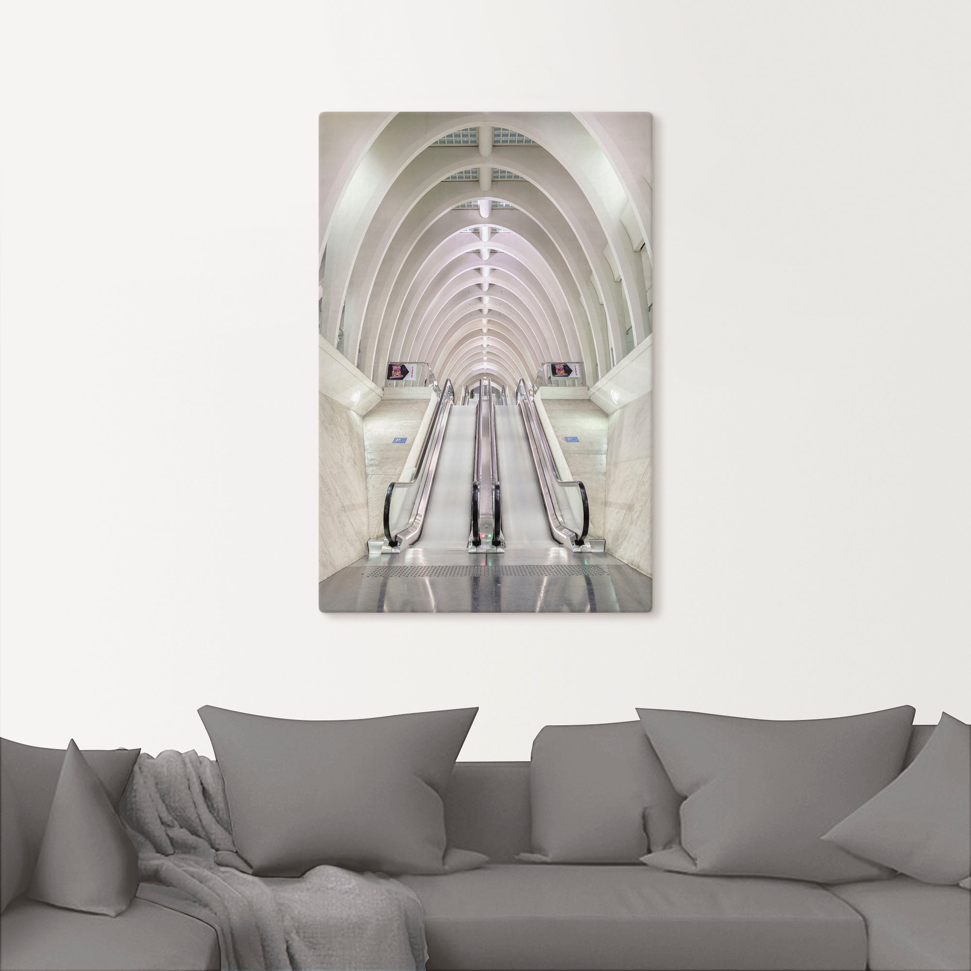 Artland Leinwandbild »Die Rolltreppe«, Elemente der Architektur, (1 St.), auf Keilrahmen gespannt