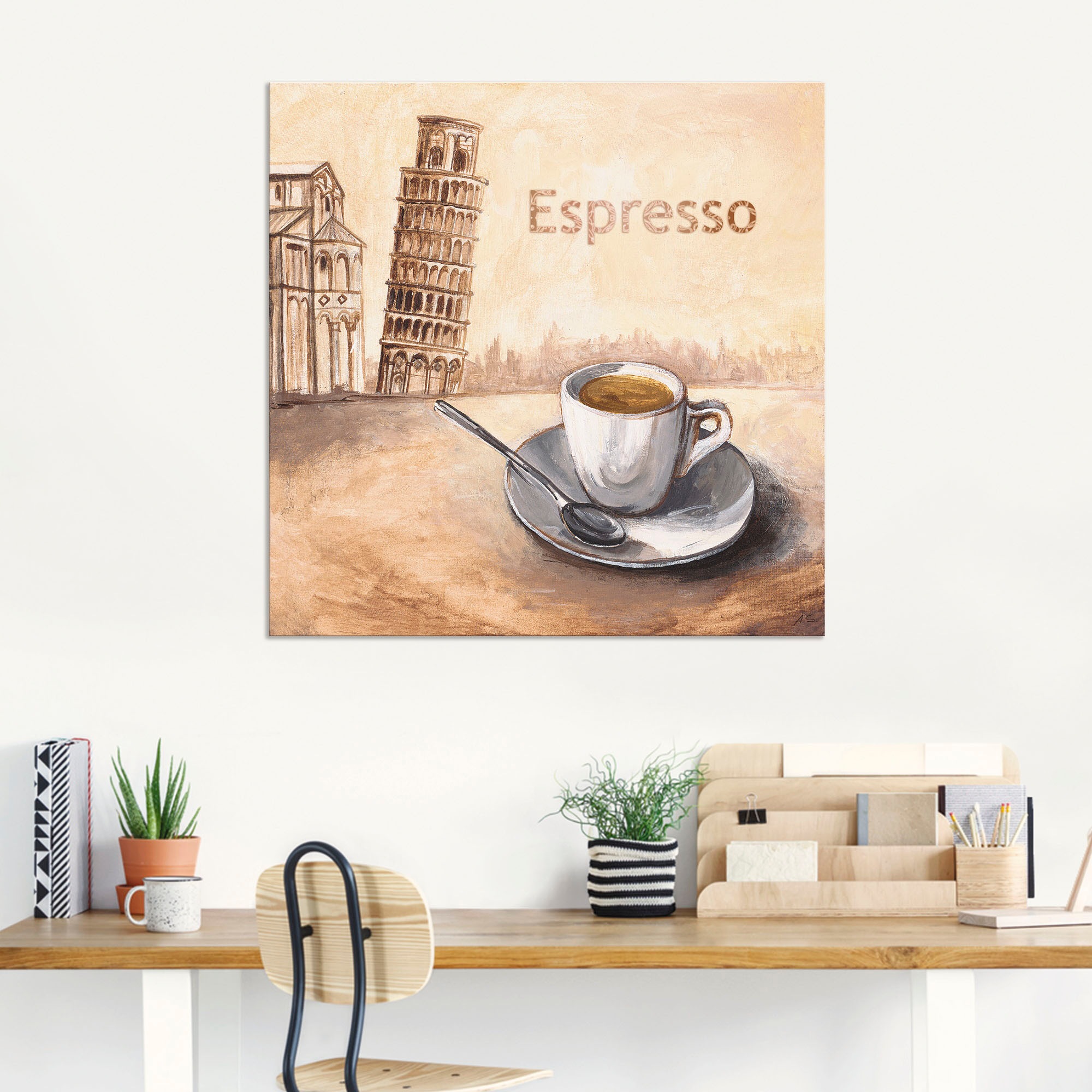 Artland Wandbild Raten oder Pisa«, Leinwandbild, (1 St.), kaufen in Wandaufkleber als Alubild, versch. »Espresso Größen in auf Kaffee Bilder, Poster