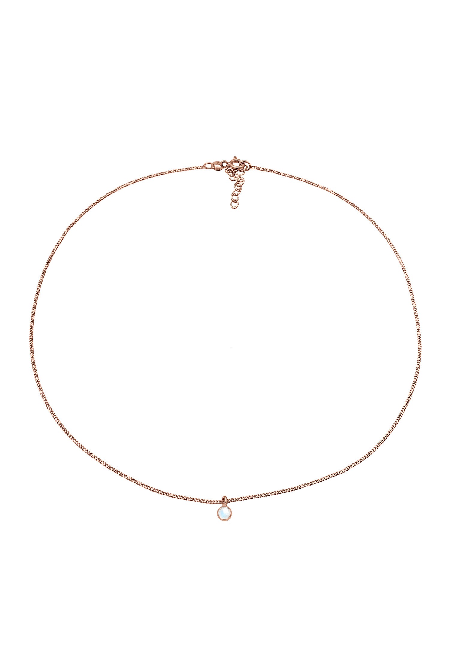 Elli Collier »Choker mit Anhänger Mondstein Rund 925 Silber«