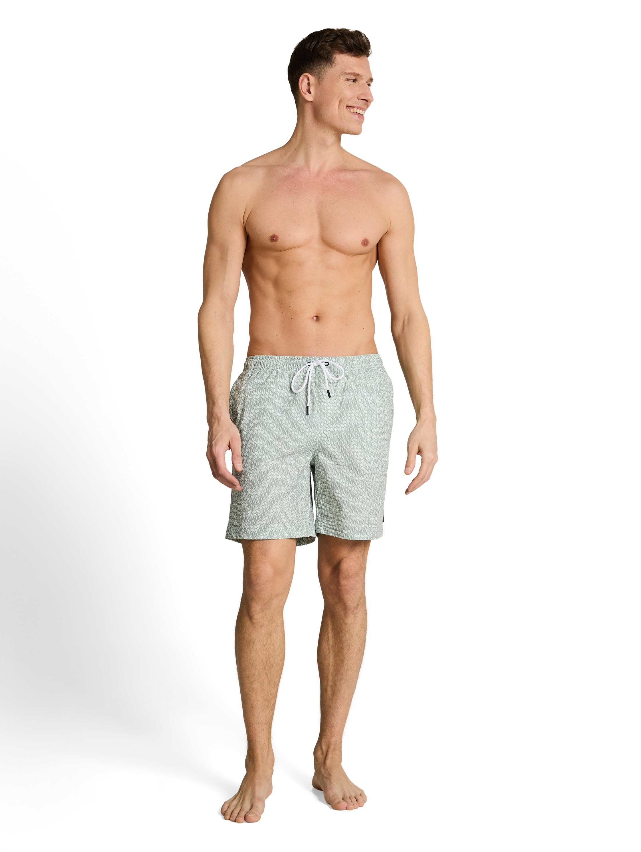 TOM TAILOR Denim Badeshorts Schwimmshorts mit Allover-Print