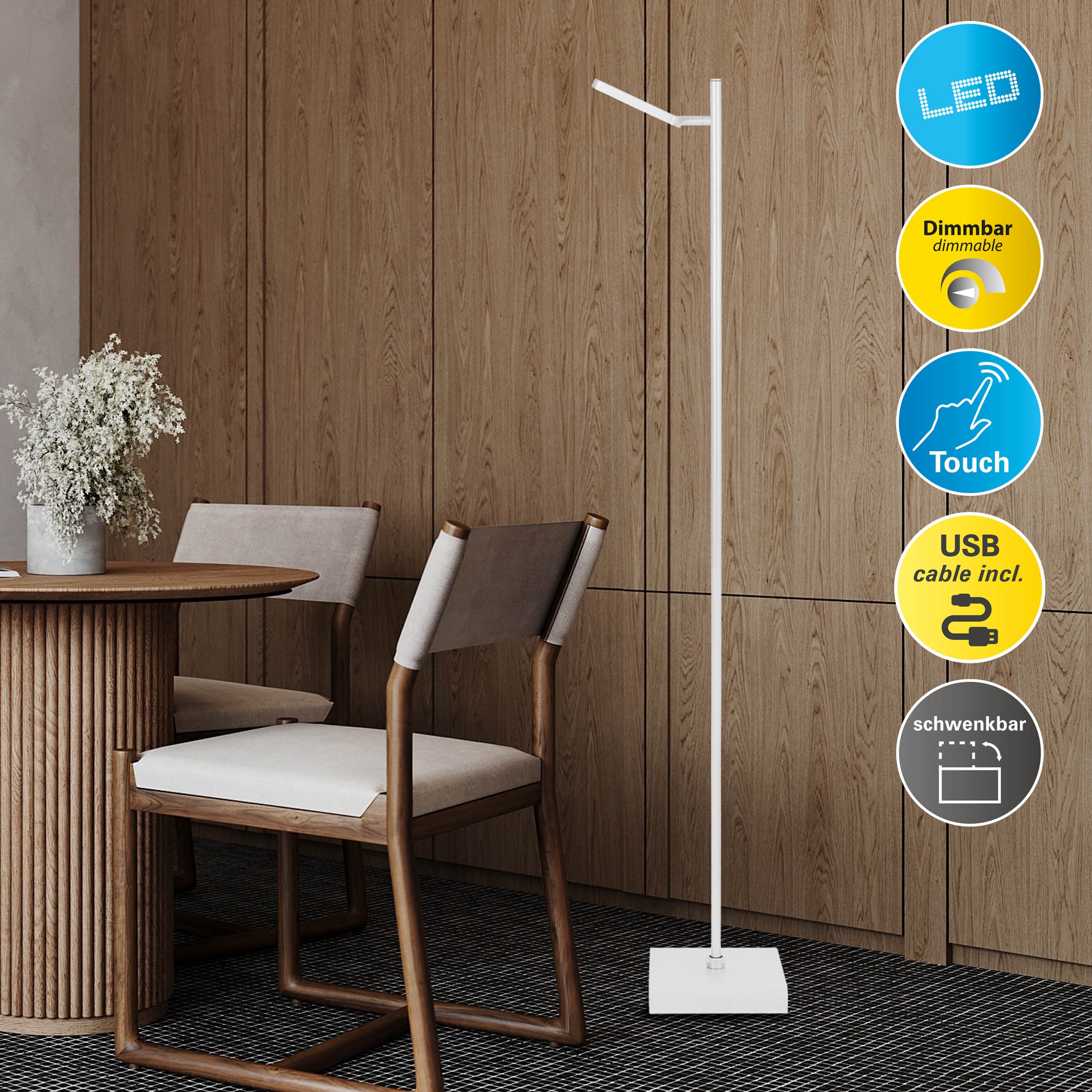 näve LED Stehlampe »Lupa«, 1 flammig, Leuchtmittel LED-Modul   LED wechselb günstig online kaufen