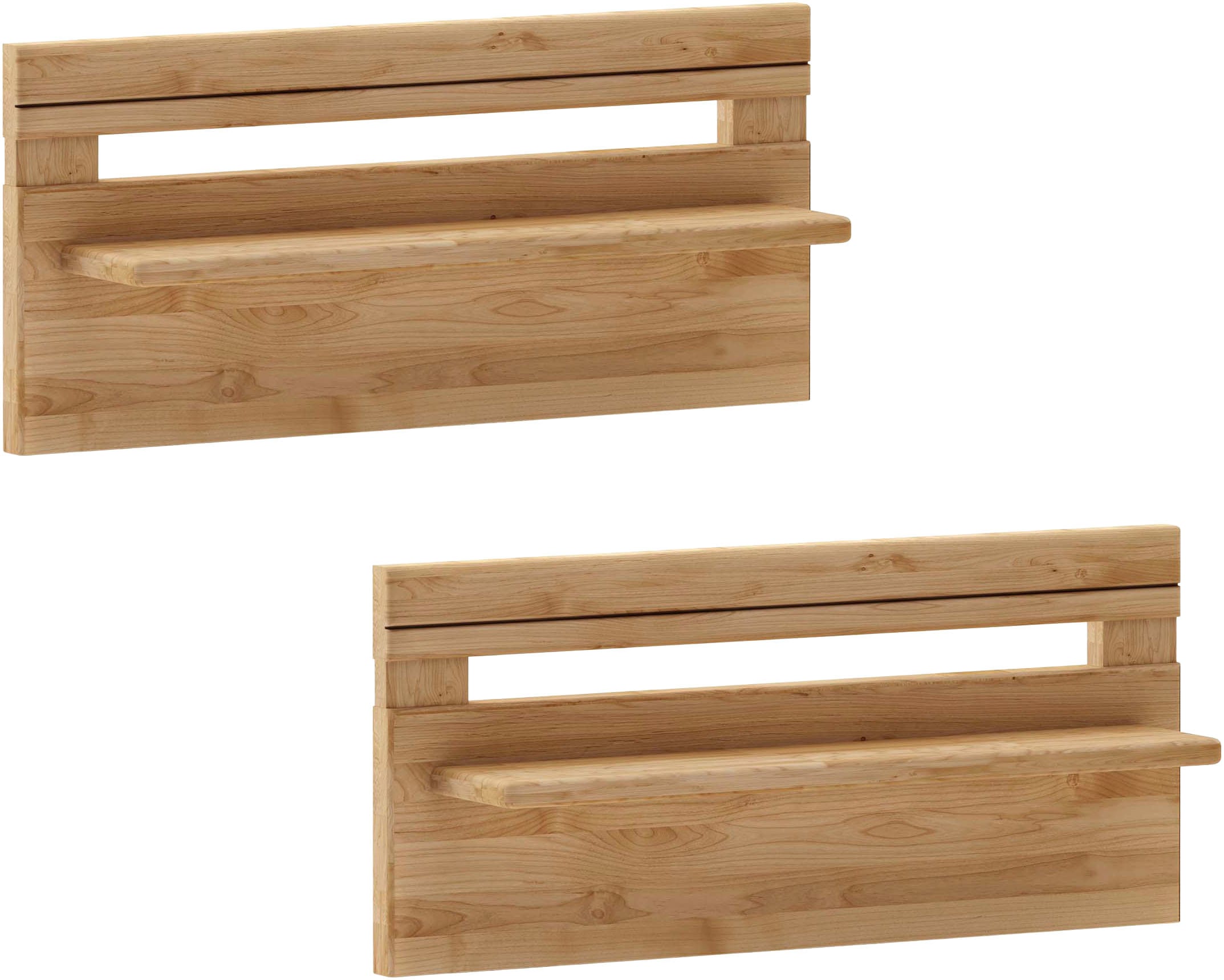WIEMANN Schrankaufsatz »Lausanne, Paneel mit Ablage, Massivholz Erle« Set, 2er-Set, 60 x 31 x 13 cm (B/H/T), MADE IN GERMANY, 2 Stk. tlg.