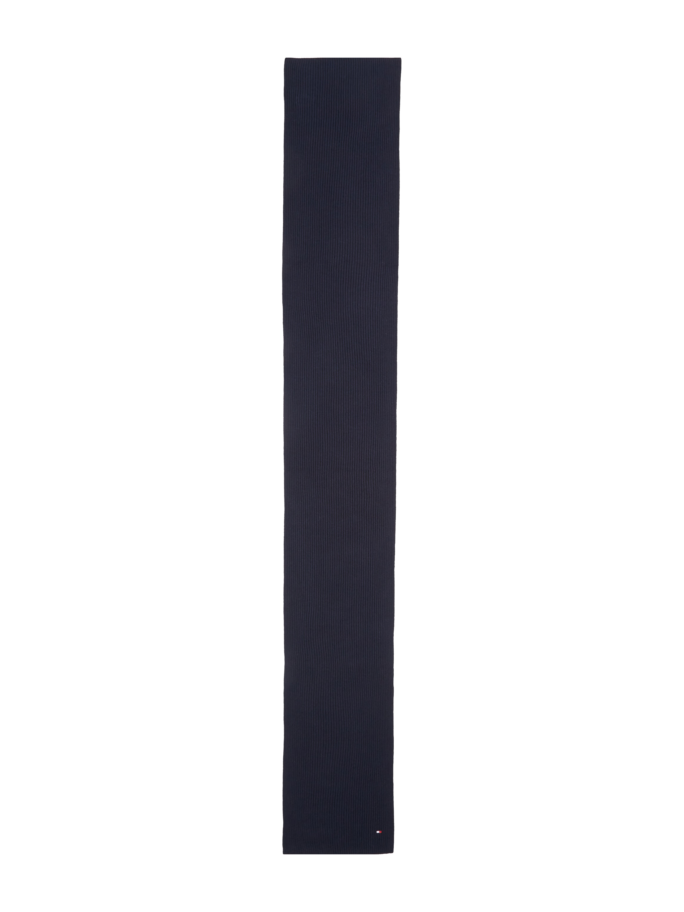 Tommy Hilfiger Strickschal »TH FLAG PIMA COTTON CASH SCARF« mit Logostickerei, mit Kaschmiranteil Unisex