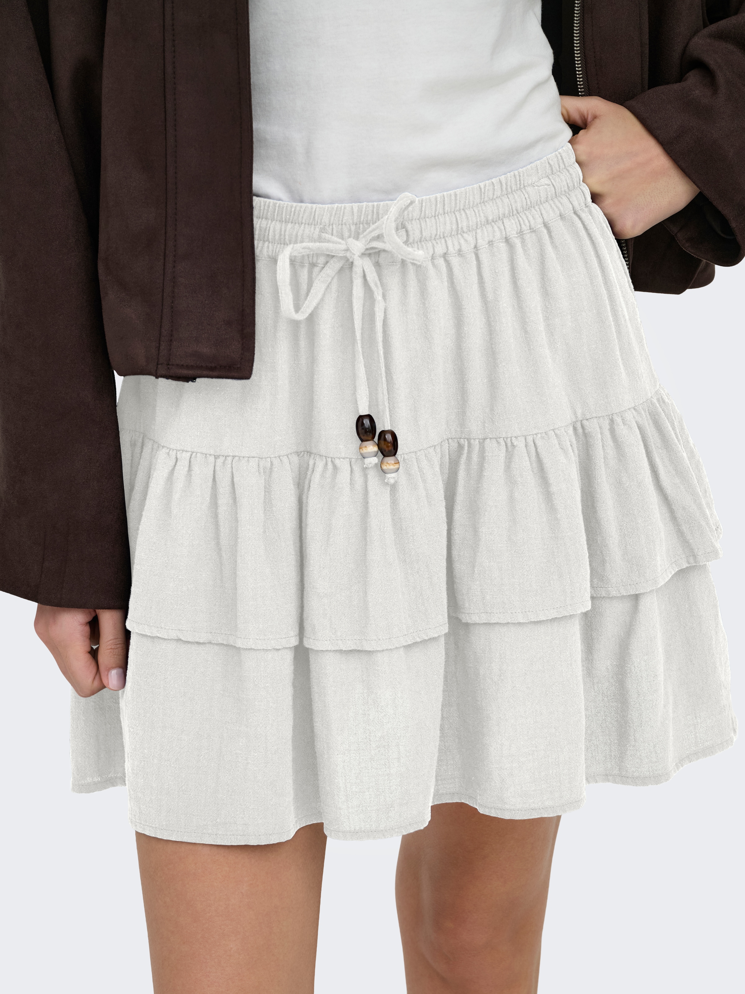 ONLY Minirock »ONLSWAR STRING SHORT SKIRT WVN« Baumwolle