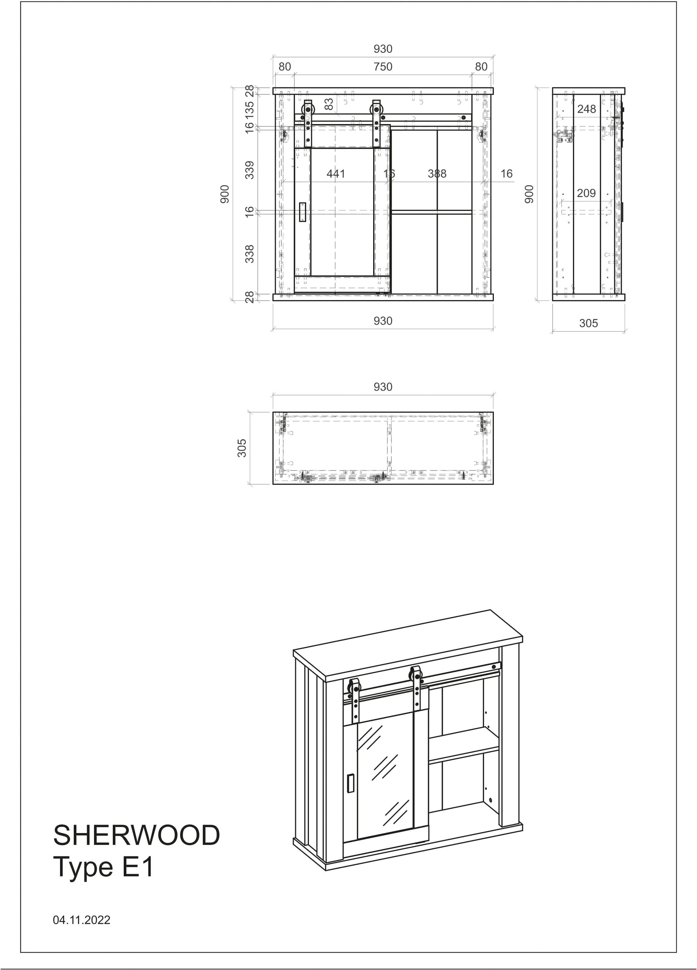 Home affaire Küchenzeile »Sherwood«, Breite 264 cm, mit Herdumbauschrank, ohne E-Geräte
