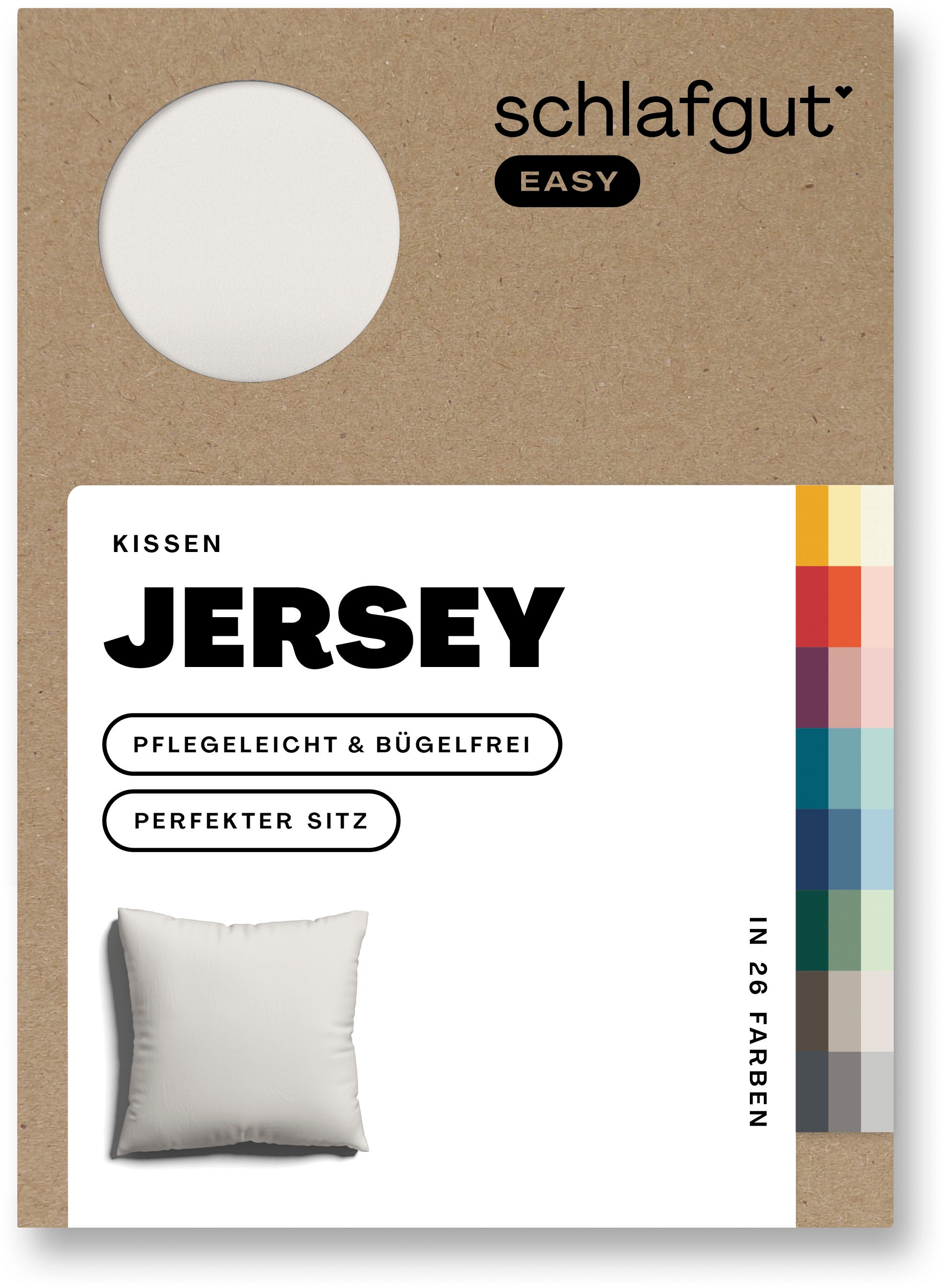 3. Bild von Schlafgut Kissenbezug »EASY Jersey«, (1 St.), Kissenhülle mit Reißverschluss, weich und saugfähig, Kissenbezug