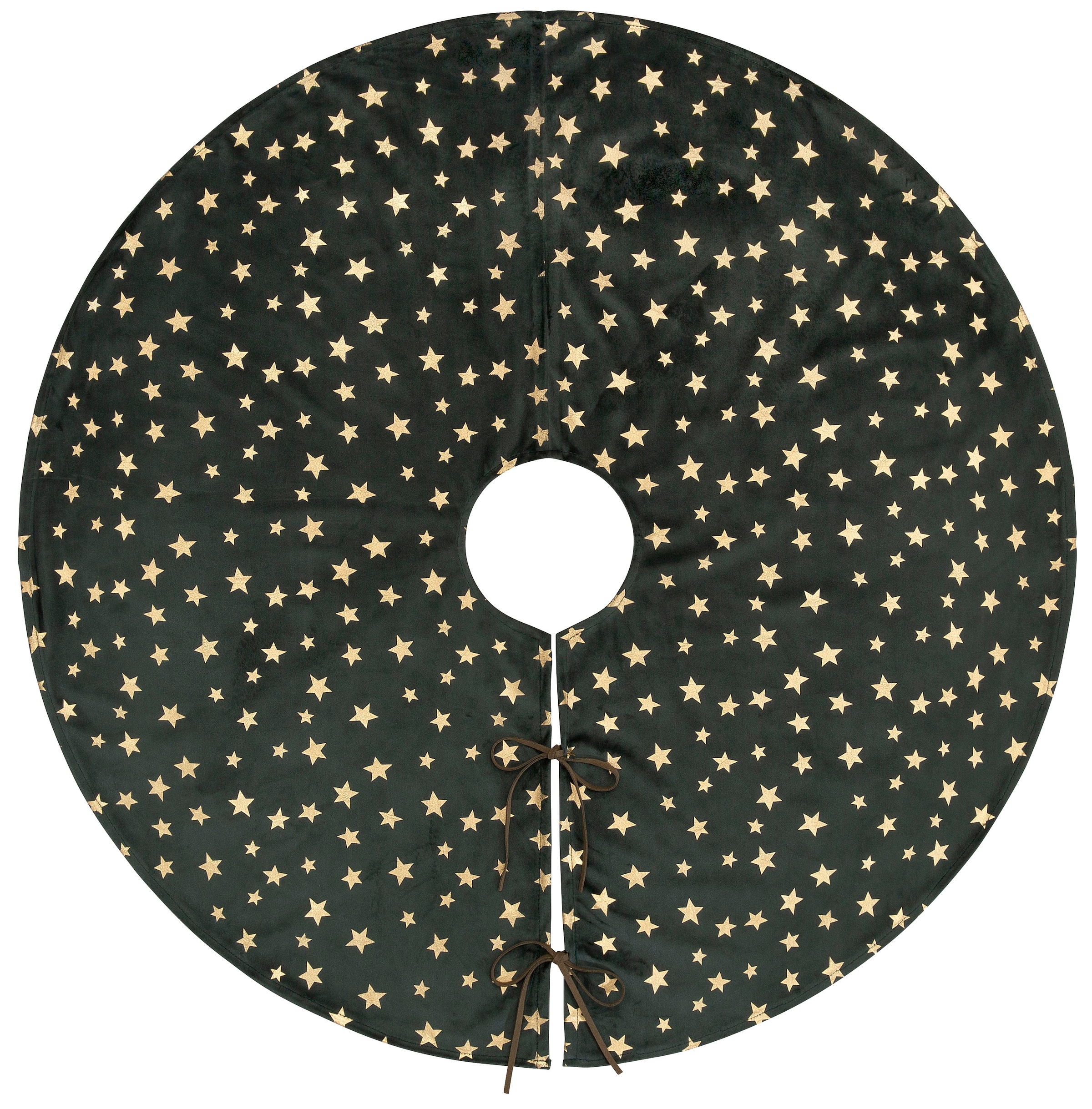 Leonique Weihnachtsbaumdecke »Madelynn, Weihnachtsdeko, Christbaumschmuck«, Weihnachtsbaumunterlage, mit goldfarbenen Sternen, Ø ca. 90 cm