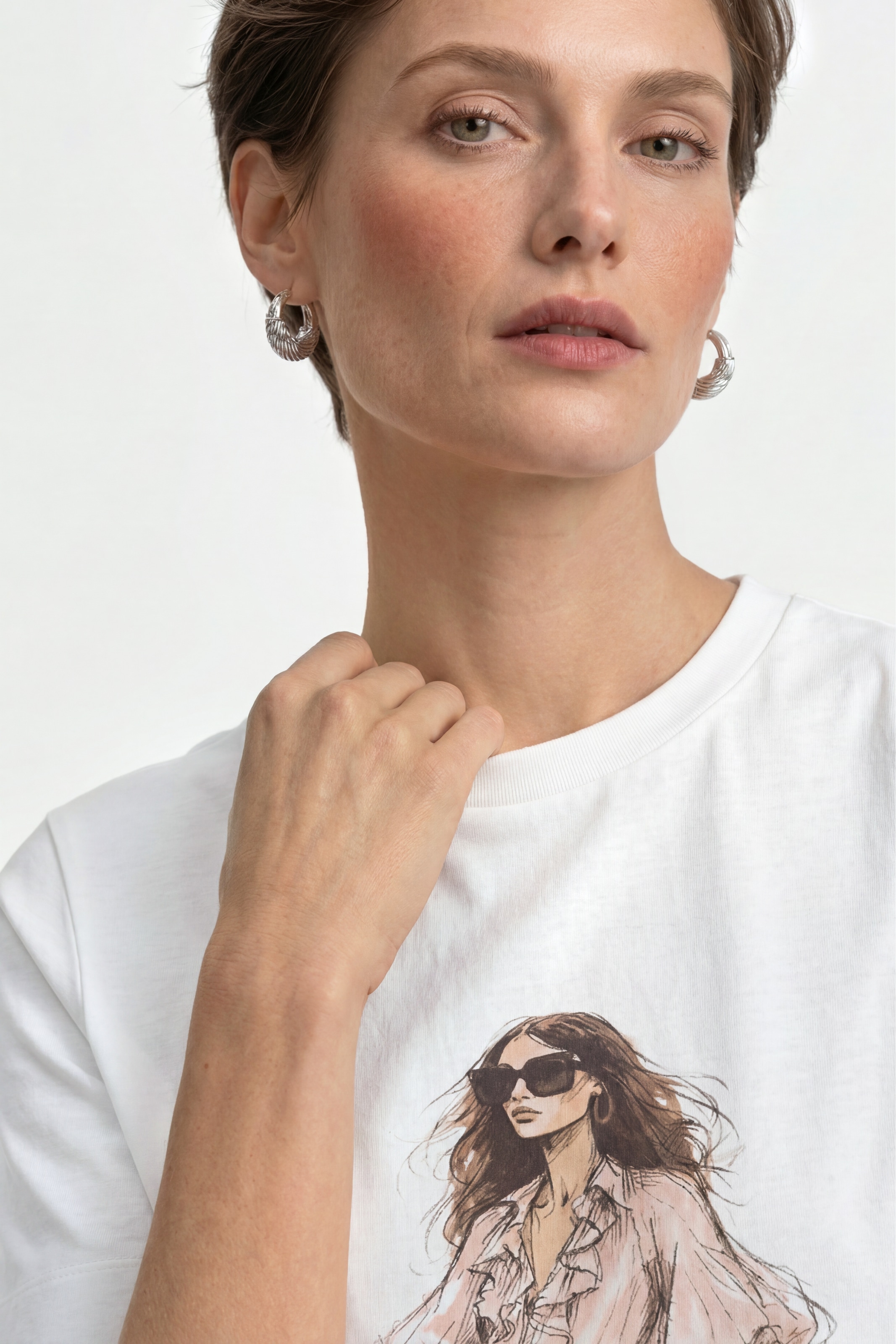 RICHROYAL T-Shirt mit Frauen Print