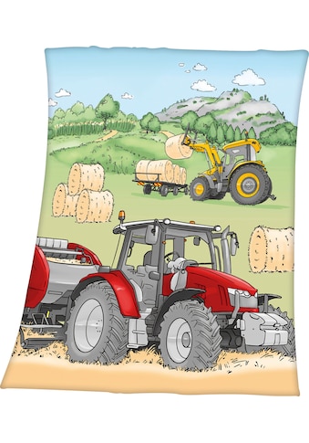 Kinderdecke »Traktor«, mit tollem Traktor Motiv, Kuscheldecke