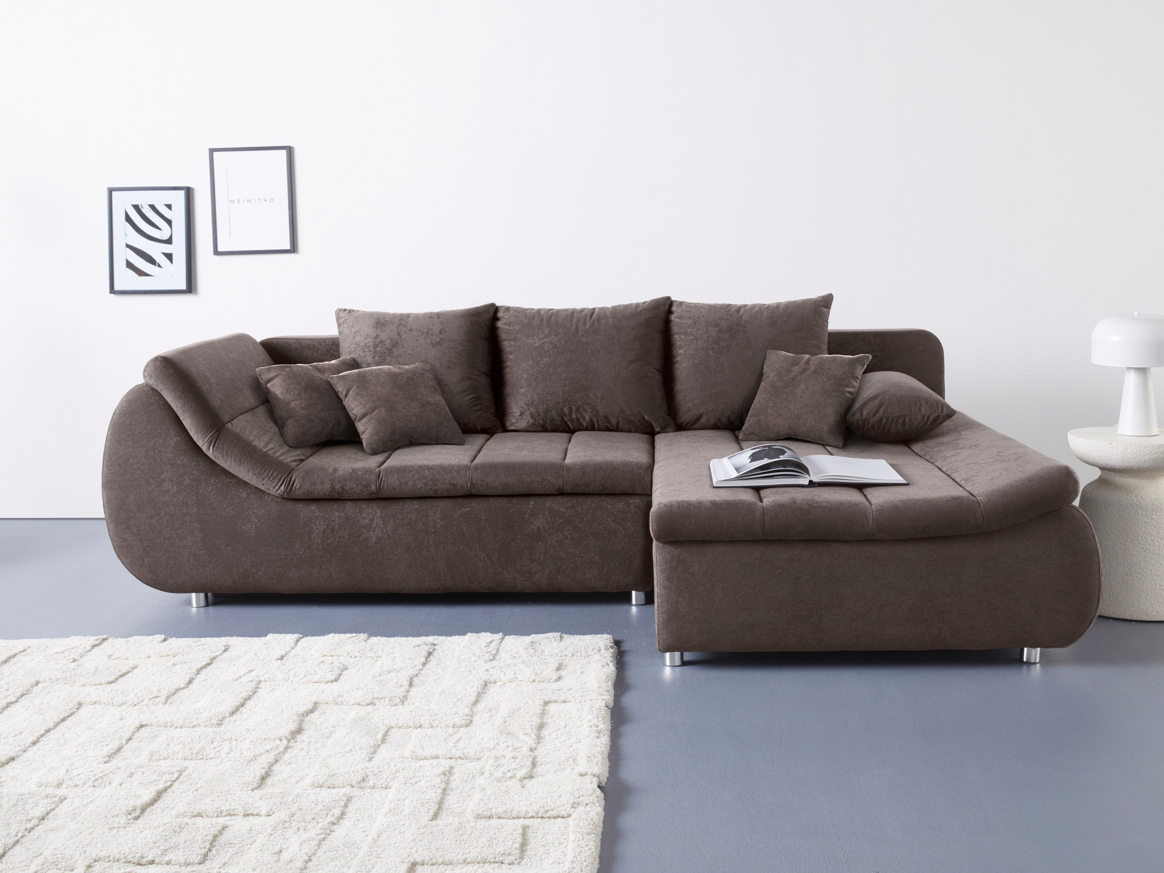 INOSIGN Ecksofa »Imola, elegant und modern, aktuelle Steppung im Sitz, bequ günstig online kaufen