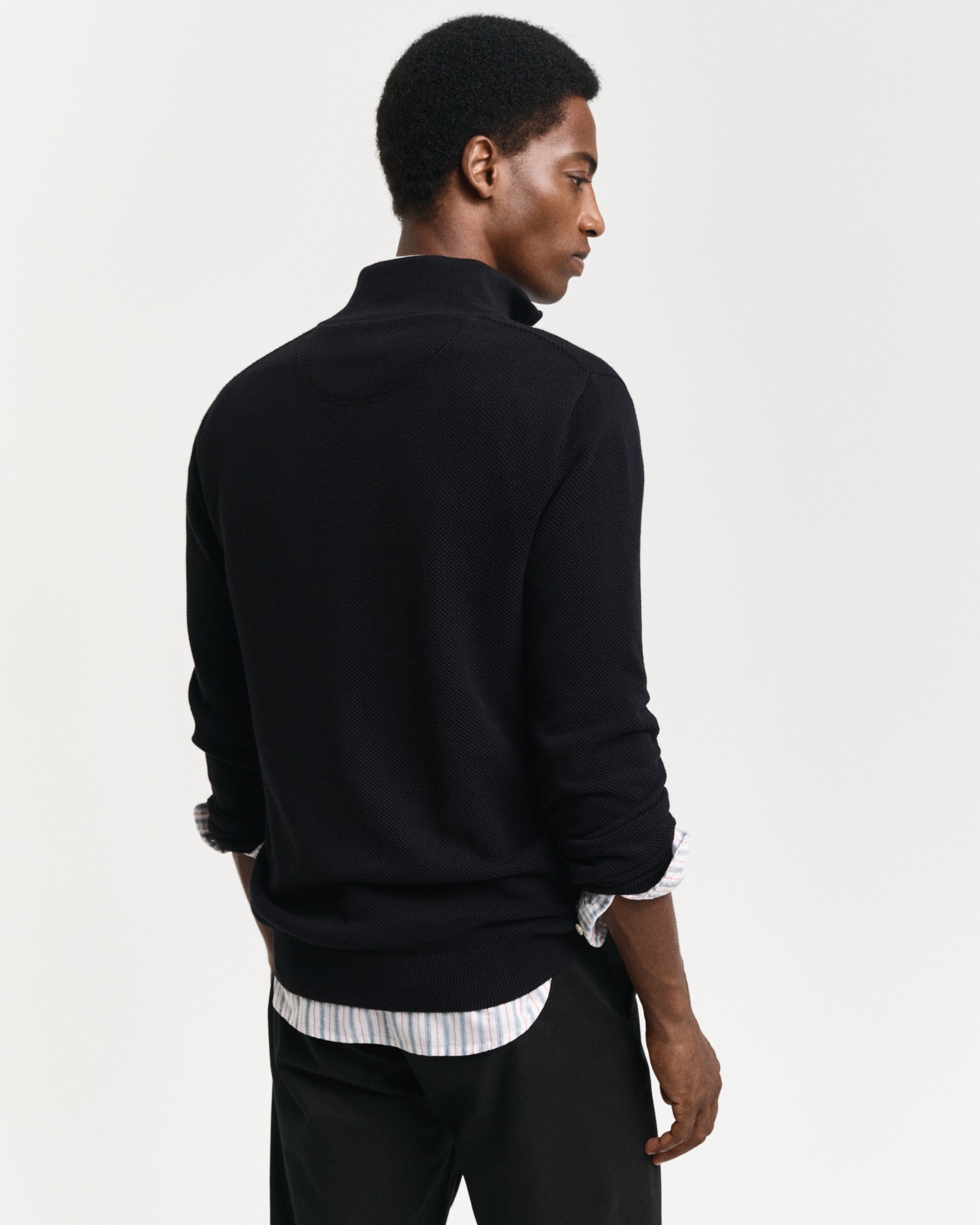 Gant Troyer »COTTON PIQUE HALF ZIP«, mit Piqué-Struktur
