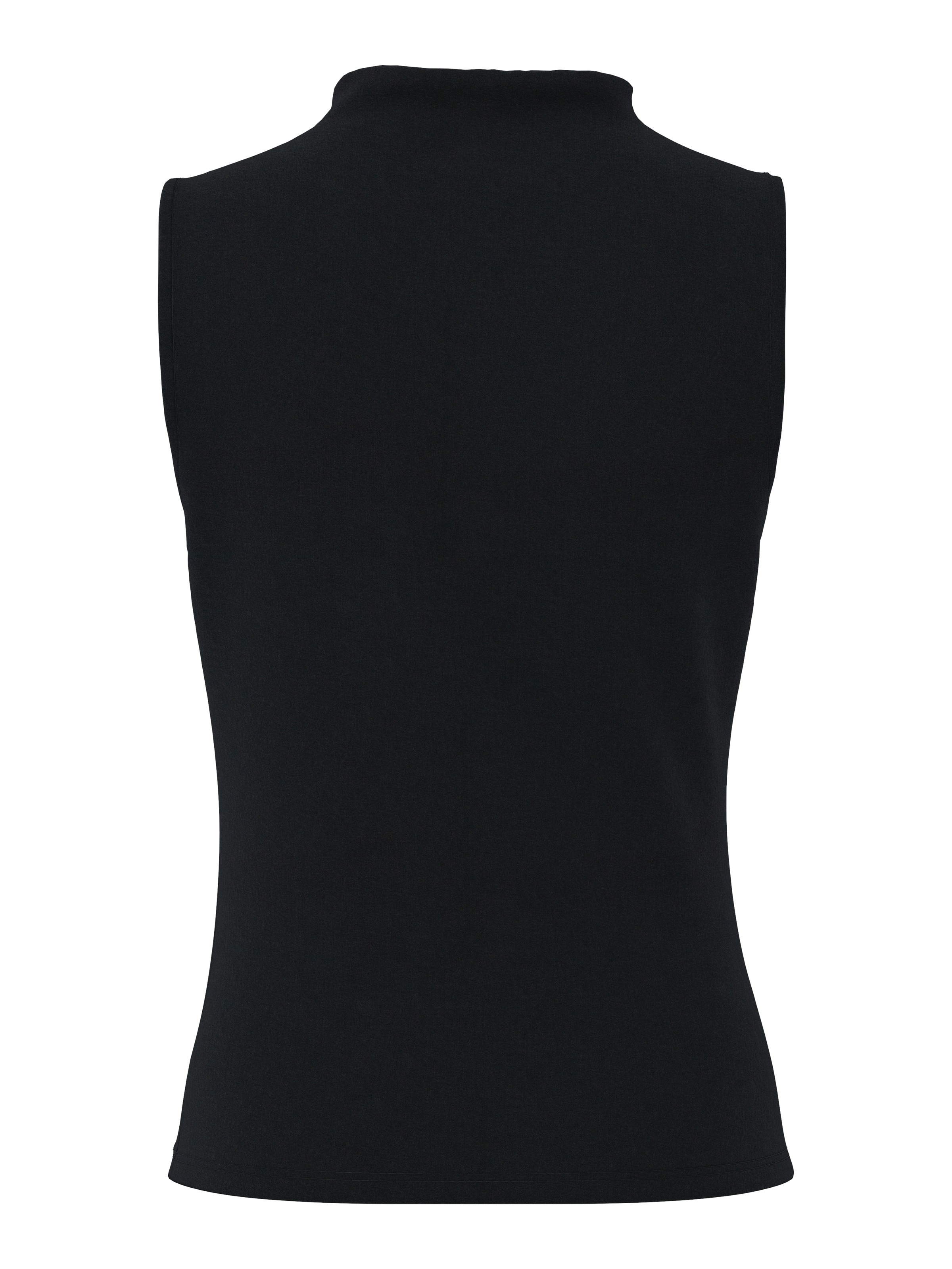 pieces Stehkragenshirt »PCMADISON SL DRAPED TOP NOOS BC« Materialmix, slim fit