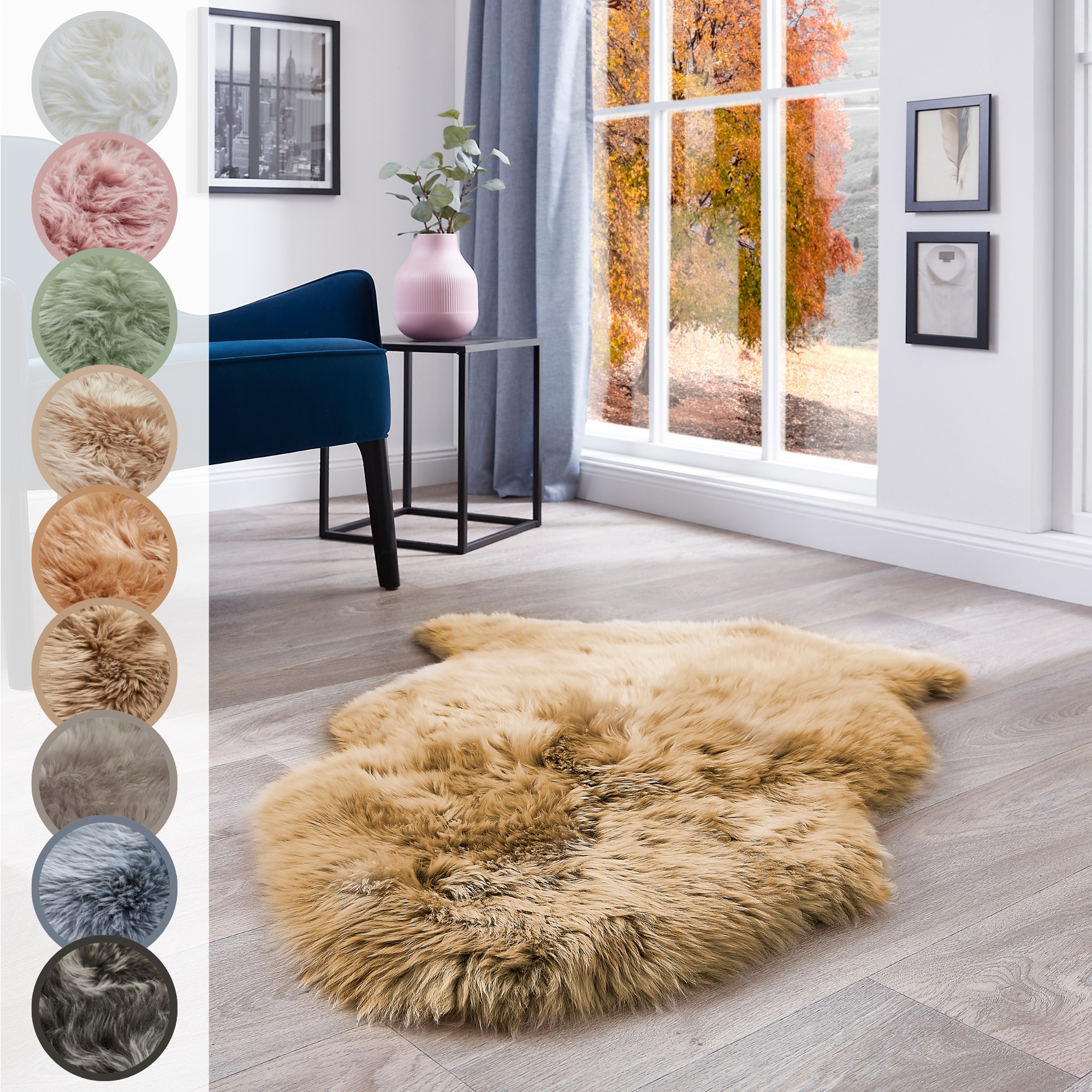 LUXOR living Fellteppich »Schaffell Namika«, fellförmig, 50 mm Höhe, echtes günstig online kaufen