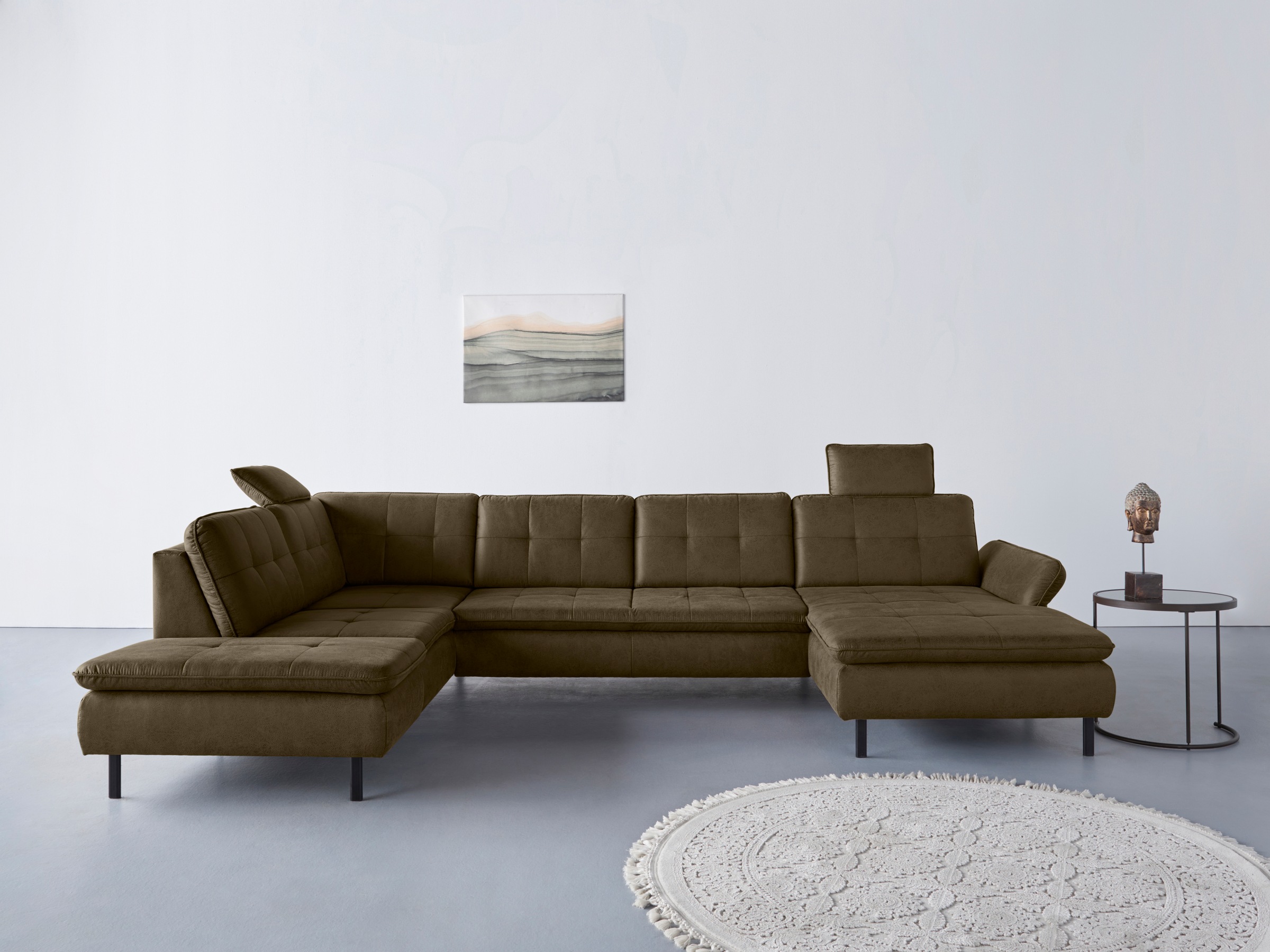 Home affaire Wohnlandschaft »Birkholm U-Form« Armlehnverstellung, auch in E günstig online kaufen