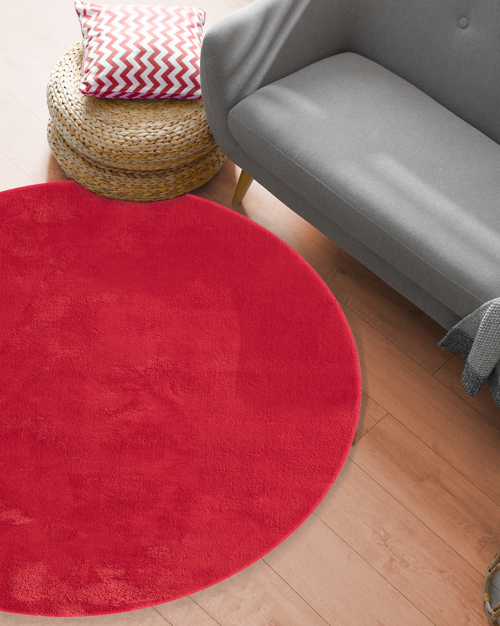 the carpet Teppich »Relax round«, rund, 16 mm Höhe, waschbarer Wohnzimmer Teppich modern rutschfest