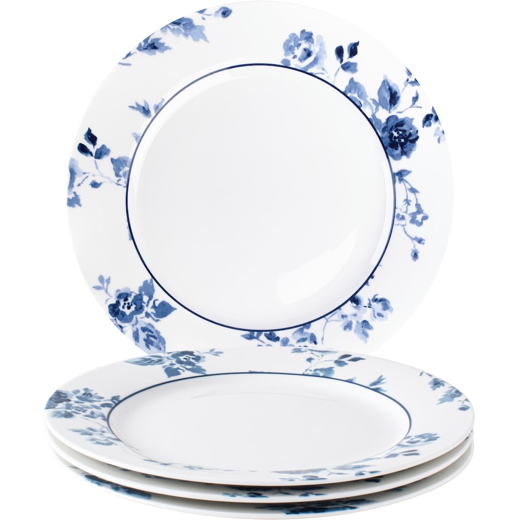 LAURA ASHLEY BLUEPRINT COLLECTABLES Dessertteller »China Rose«, (Set, 4 St., 4 Teller)